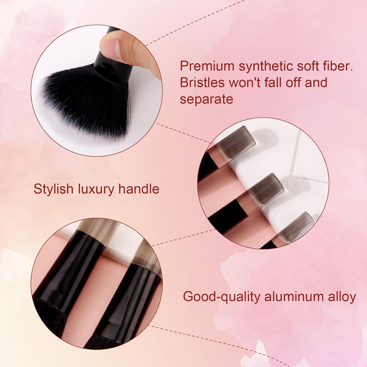 10Pcs Mini Travel Makeup Pedzle with Pedzle Pouches, Portable Collection Makeup Paper Set Professional Cosmetic Pedzle for Travel (Black) image number 6