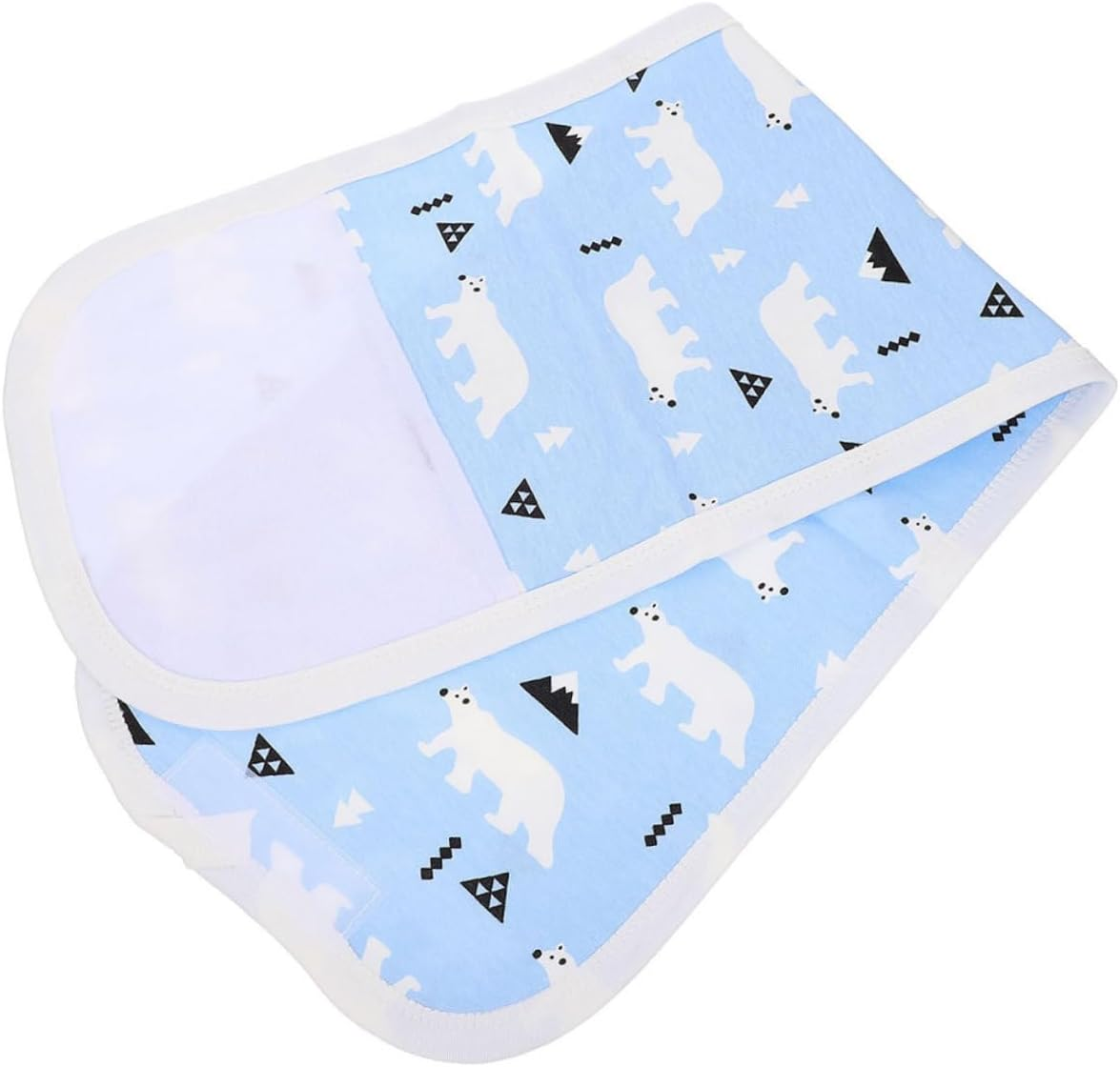 Newborn Cotton Belly Band Baby Navel Cord Protector Soft Comfortable Belly Belt Autumn Winter 80 Size Blue Polar Bear for Infant Wrap