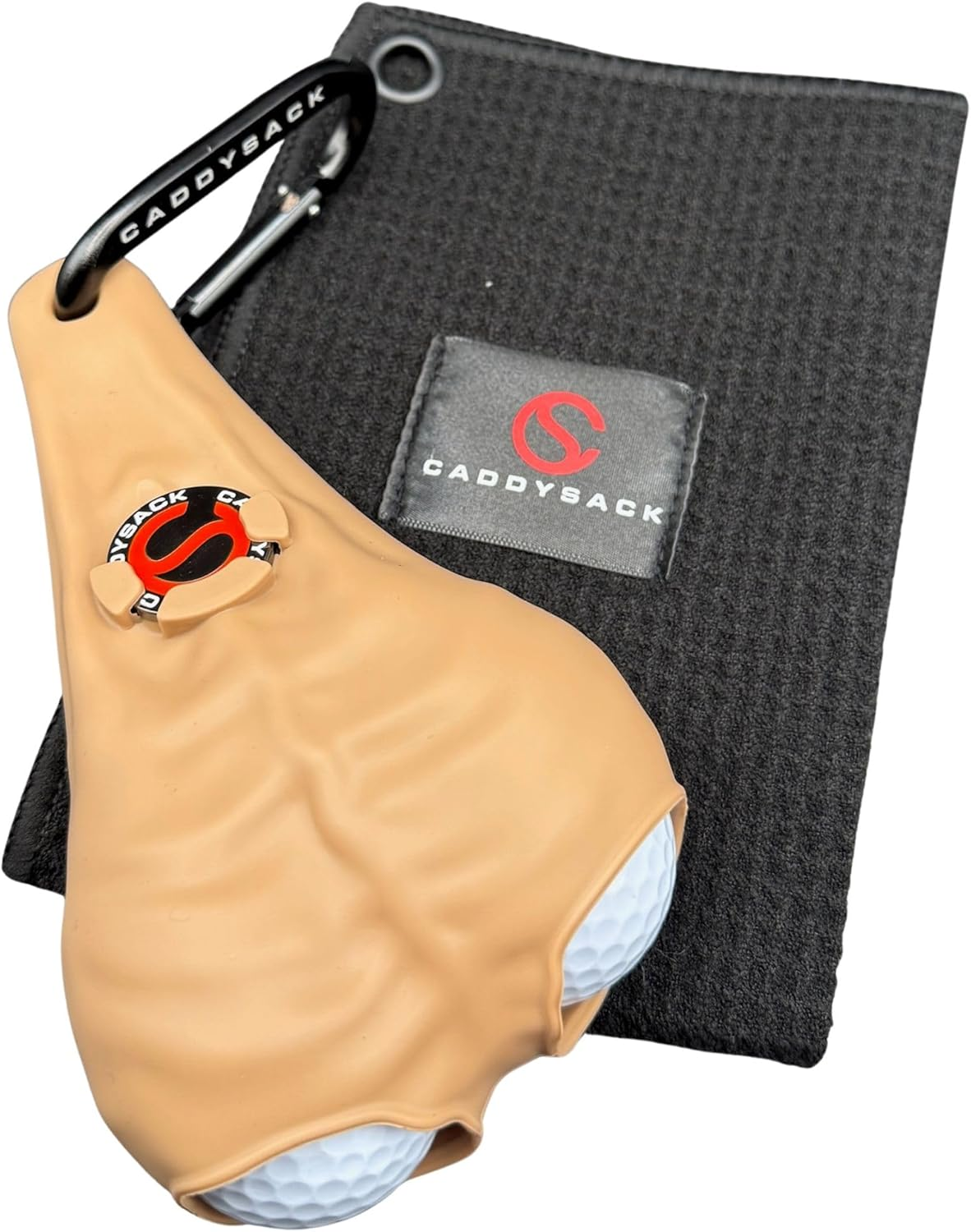 CADDYSACK Golf Ball Holder and Dispenser-Holds 2 Golf Balls (Included), Golf Towel, Ball Marker, Carabiner, Easily Attaches to Golf Bag - Fun Gift, Golf Tournaments, Special Occasions image number 5