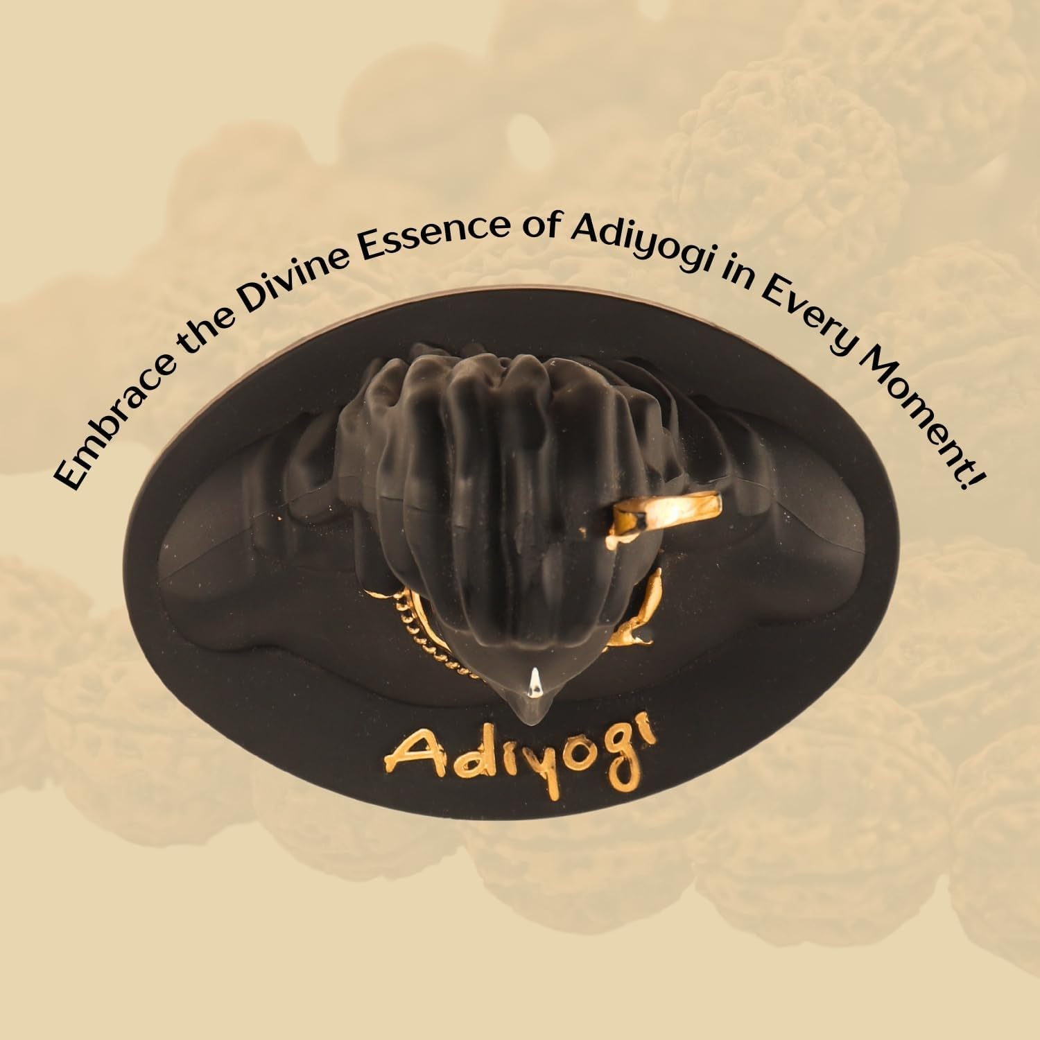 Vedic Charya Lord Adiyogi Shiva Statue 5 Inch Resin Handmade &ndash; Dhyana Mudra Mahadev Idol Car Dashboard, Home & Office Desk, Shivratri Pooja Decorative Murti Black - Black image number 3