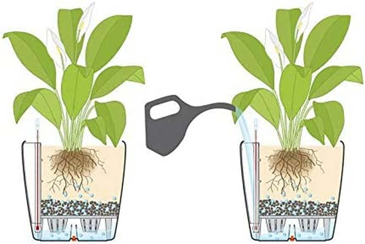 Lechuza Classico Color 21 Self-Watering Planter with Water Level Indicator, White image number 1