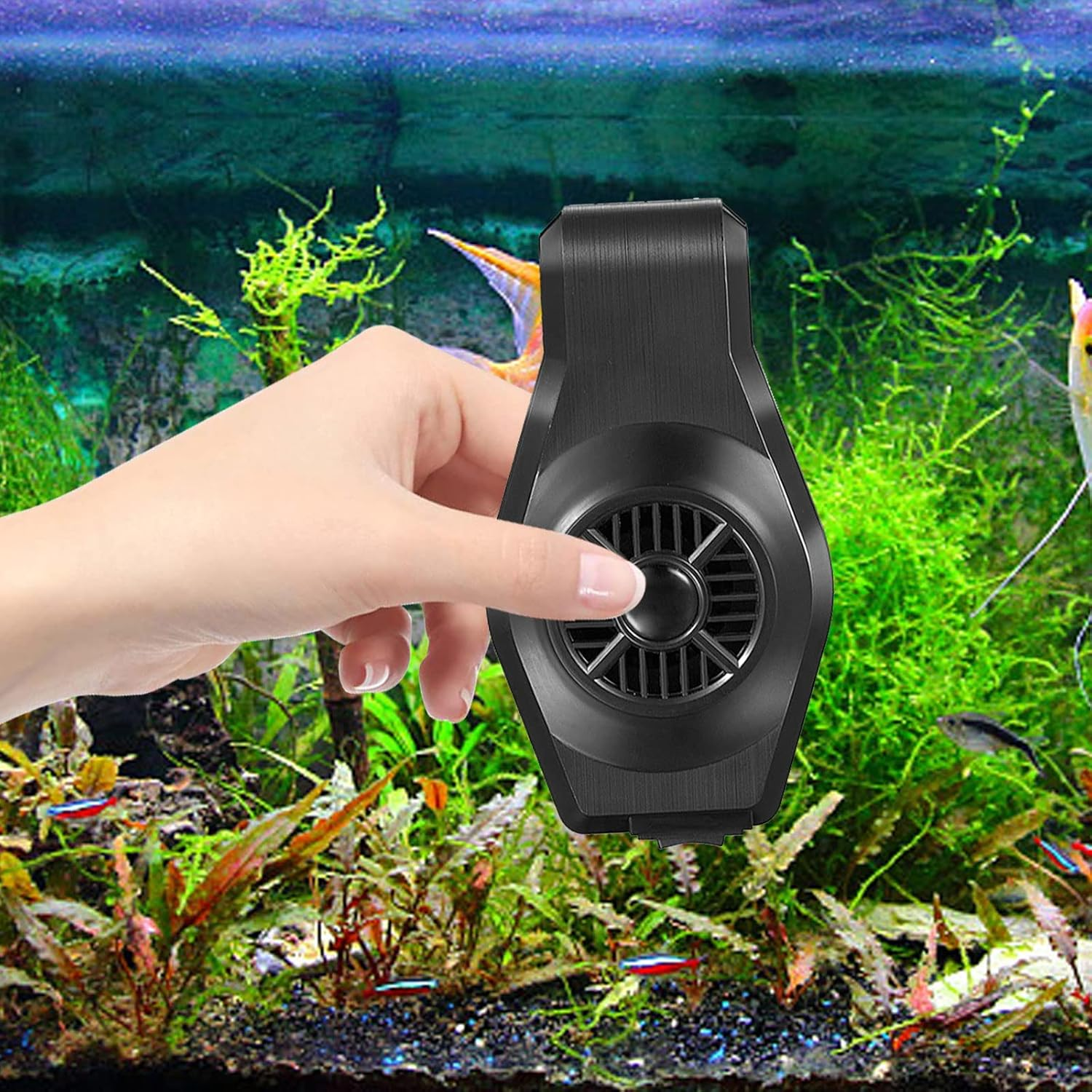 Aquarium Chiller Fan, 2-Level Speed Adjustable Fish Tank Cooling Fan Fish Tank Fan Aquarium Cooling Fan Quiet Aquarium Fan Wind Angle Adjustable Chiller with USB Cable image number 3