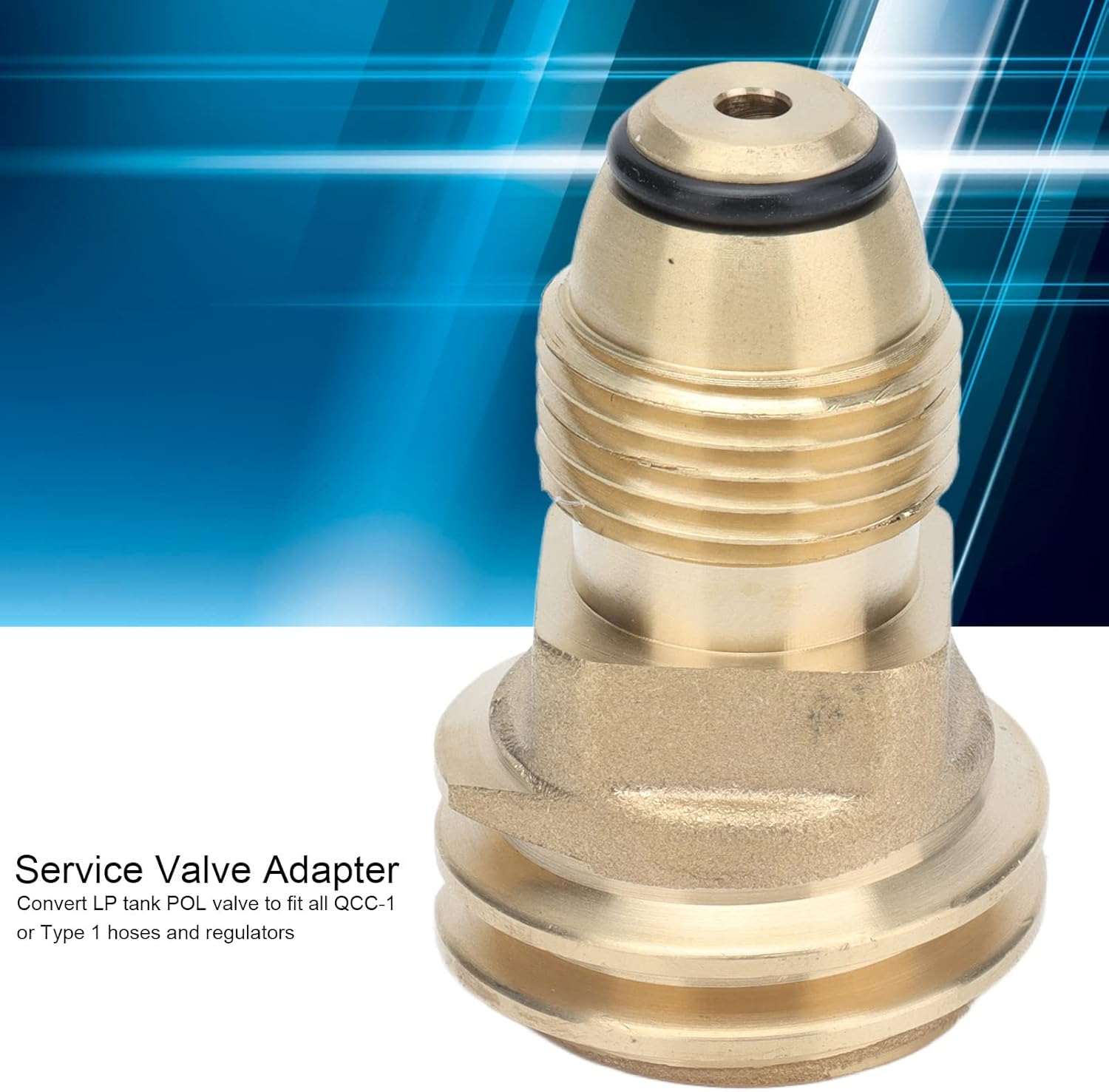 Viagasafamido QCC1 Nut Gas Fitting Hose Adapter Brass Adapter Convert LP Tank POL Service Valve to QCC1 Type1 Adapter Quick Connect Fittings image number 4