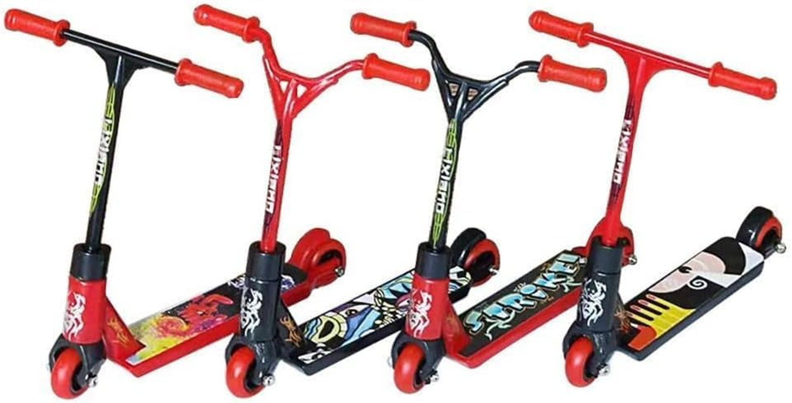 Labriciyon Red Finger Scooter Mini Finger Scooter Two Wheel Scooter Finger Training Toys Mini Finger Skateboards Finger Toys，Finger Boards and Finger Bikes，Exercise One'S Fingers image number 4