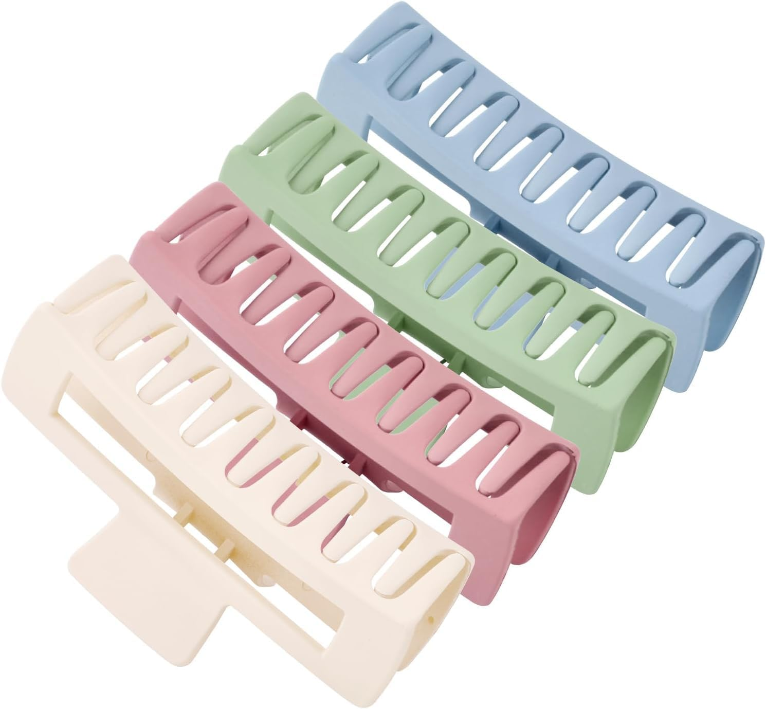 Jumbo Non-Slip Claw Clip for Thick Hair with Strong Hold and Matte Finish - 4-Piece Set for Women, Perfect for Wet and Dry Hair, Salon-Quality Hair Claw - Orevan image number 5