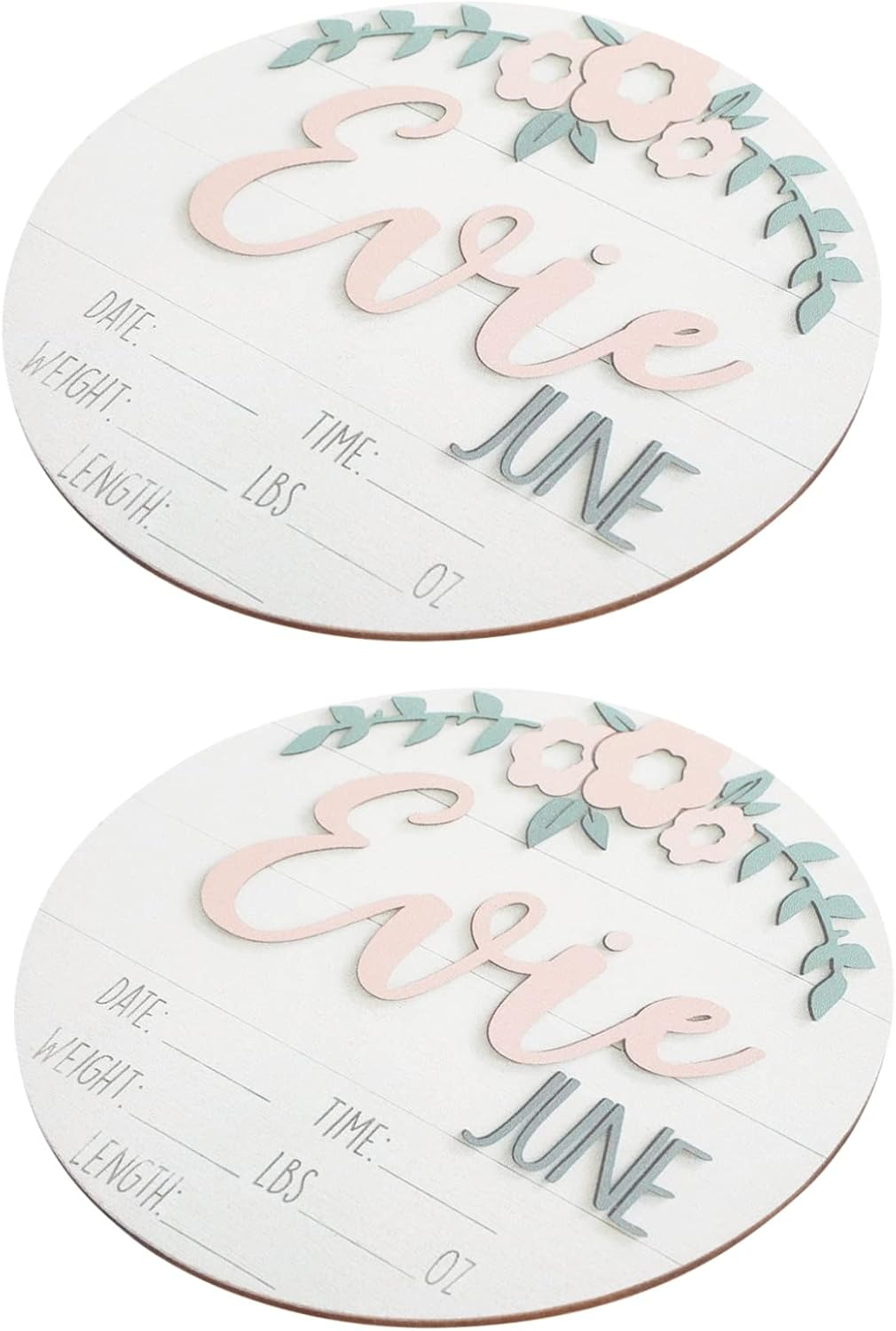 2Pcs Birth Announcement Sign for Newborn Milestone Photos Shower Prop Star Design image number 6