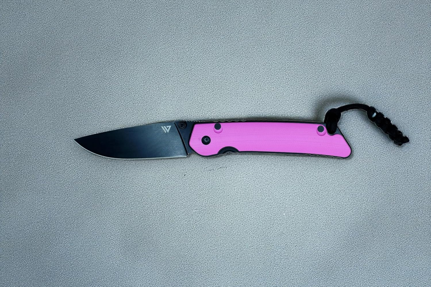 Wilora Tarn Pink Edition D2 Folding Knife &ndash; Limited Edition EDC Pocket Knife with G10 Handle, Paracord Lanyard, Liner Lock & Sheath &ndash; Everyday Carry Knife image number 2
