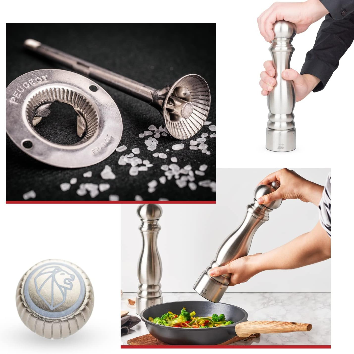 (30Cm/12) - Peugeot 32524 Paris Chef U'Select Stainless Steel 30Cm - 12" Salt Mill image number 3