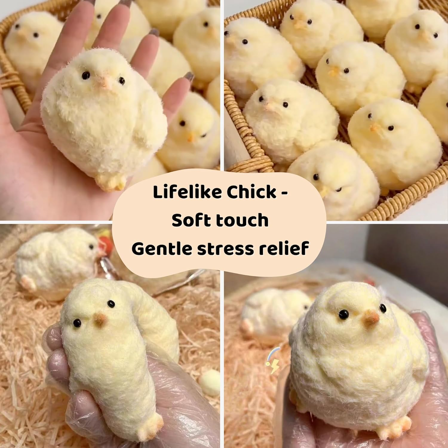 4 Pcs Taba & Fufu Squishy Fidget Toys, Fidget Party Favours, Super Soft Kawaii Stress Relief Toys, Reusable Sensory Fidget Gift for Adults and Kids image number 6