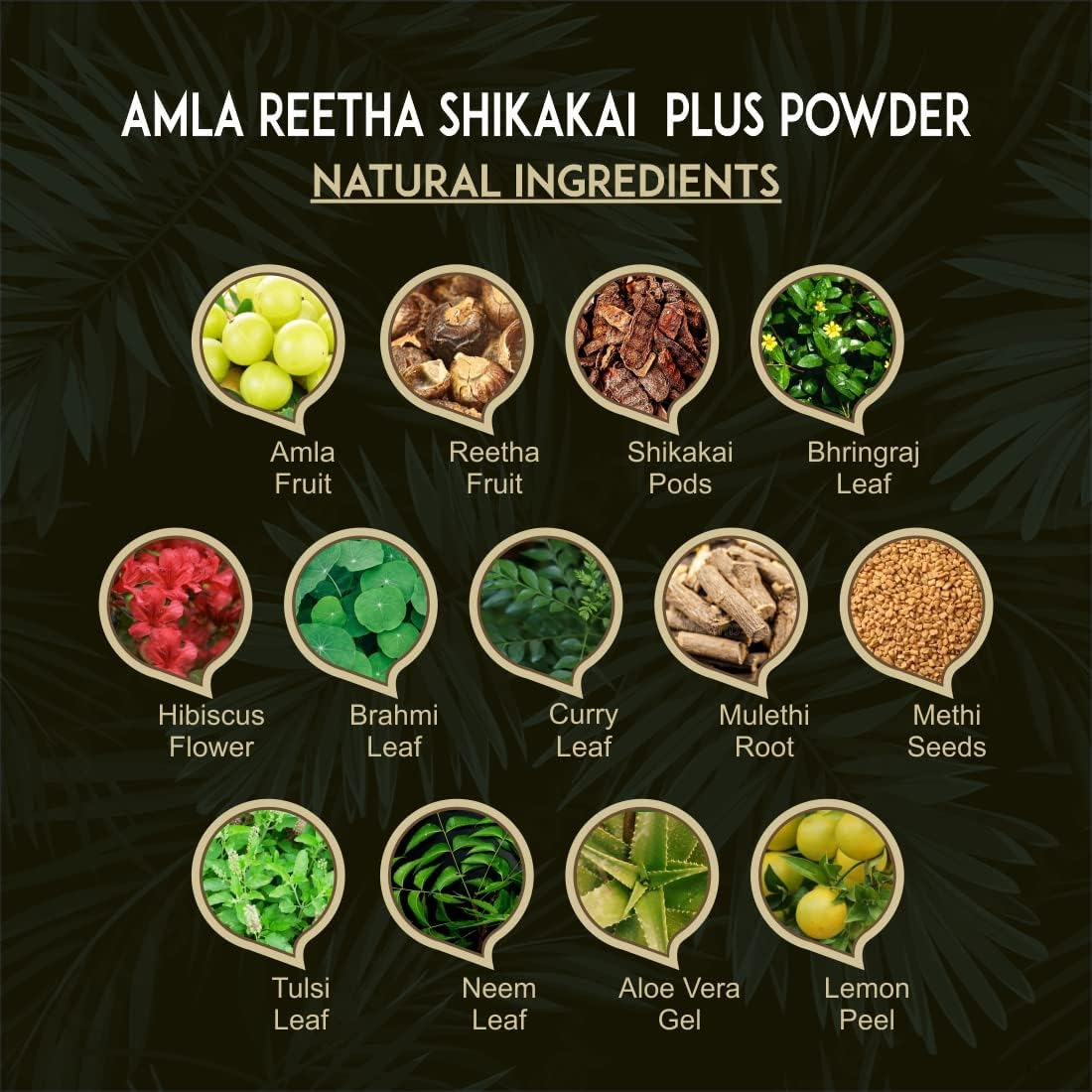 IYUSH Herbal Ayurveda Amla Shikakai Reetha Powder for Hair with 13 Natural Herbs and Natural Henna Powder for Hair &ndash; 500Gm | Hair Volume Powder | Hair Pack for Hair Growth | Hair Powder | (250Gm Each) image number 4