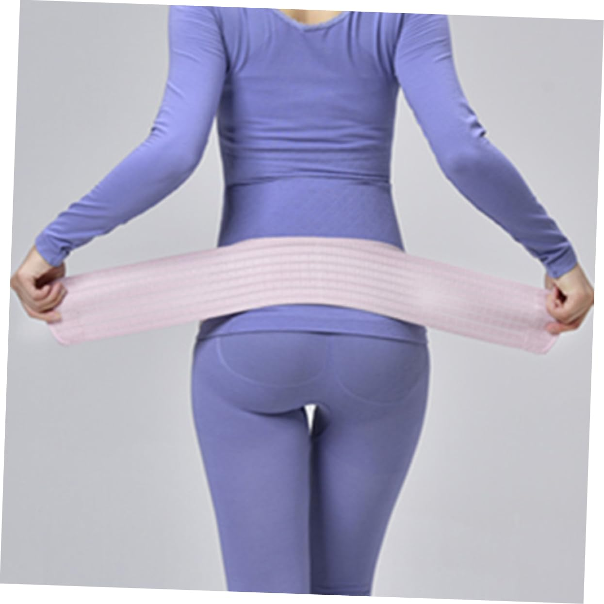 Pregnant Women Belly Band and Postpartum Pelvic Support Belt Breathable Dual-Layer Abdominal Band Pregnancy Protector Pink Free Size image number 6