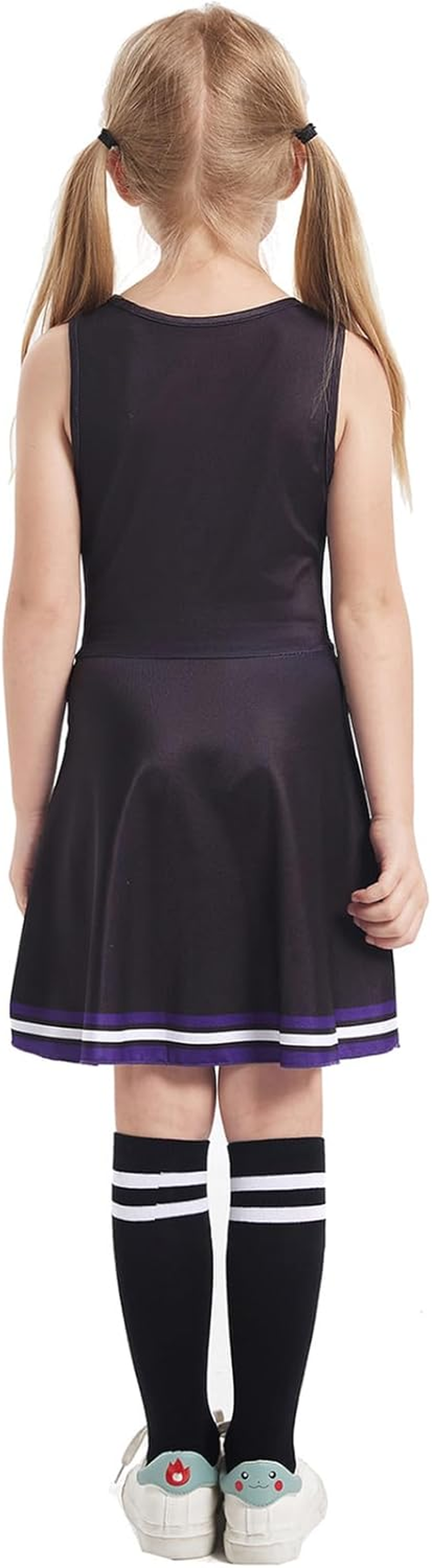 Girls Cheerleader Costumes Musical Uniform Cheerleading Outfits Fancy Dress Pom Poms image number 1