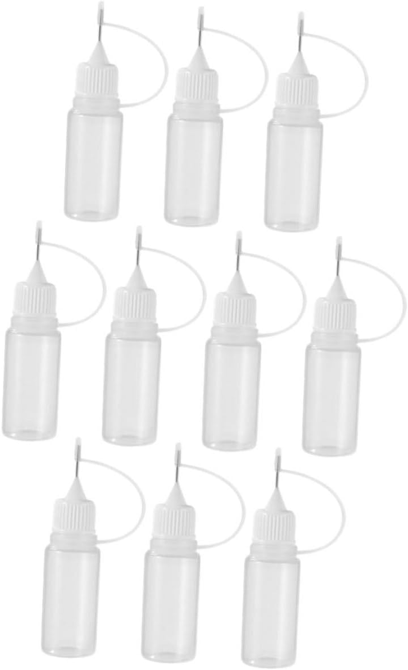 SOLUSTRE 10Pcs Needle Tip Squeeze Bottles Glue Dispenser Empty Applicator Bottles Fine Tip Oil Dispenser