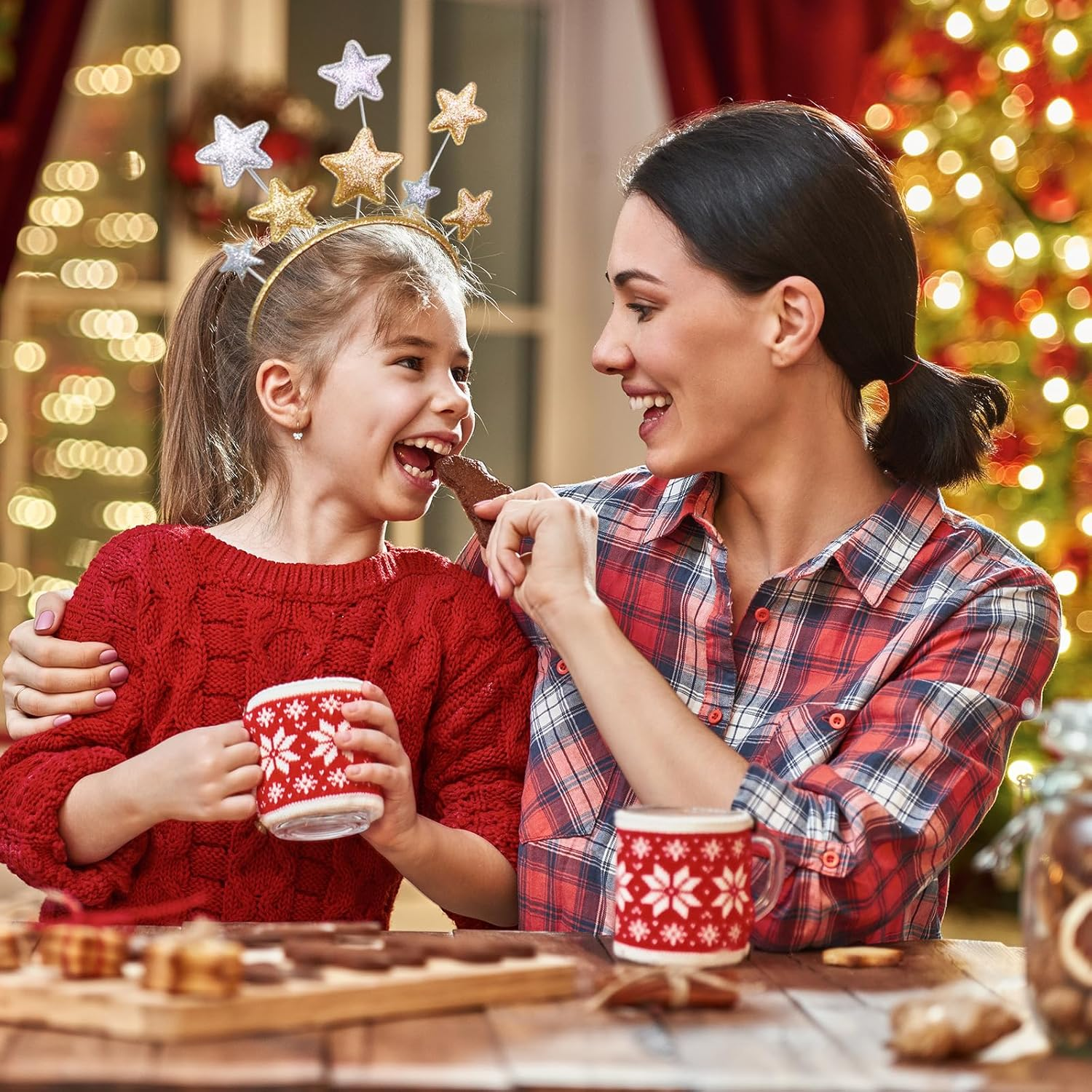 DUOJINSANXI Star Headband, Gold Glitter Star Headpiece, Star Costume Adult, Star Headbands for Women, Christmas Star Hairband, Holiday Birthday Party Festival Headwear Hair Accessories for Girls image number 4