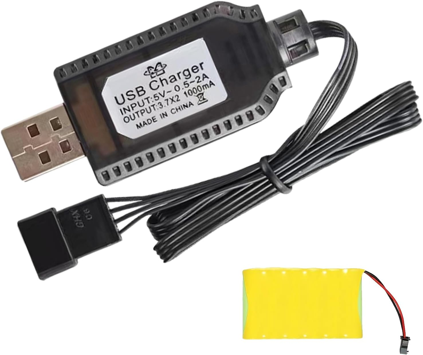 Drone Battery Charger - Charging Cable for Toy Battery for 7.4V 1000Ma,Portable Charging Cable for Toy Battery with Indicator Light Design, Automatically Adapt Drone Battery Charger Jmedic image number 2