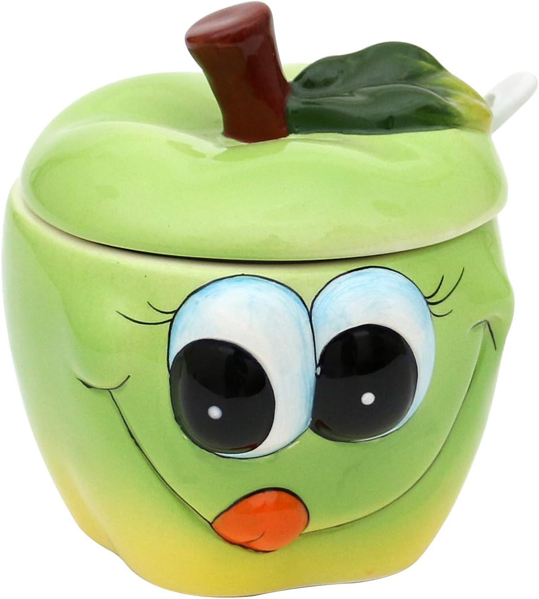 Dekohelden24 Ceramic Butter Dish/Butter Dish Strawberry in Red Dimensions Approx. 16.5 X 11 X 10 Cm