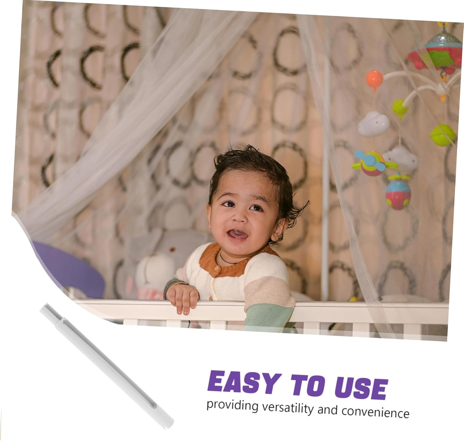 Crib Pendant Adjustable Mobile Holder Bracket for Nursery Mobiles Arm Long image number 2