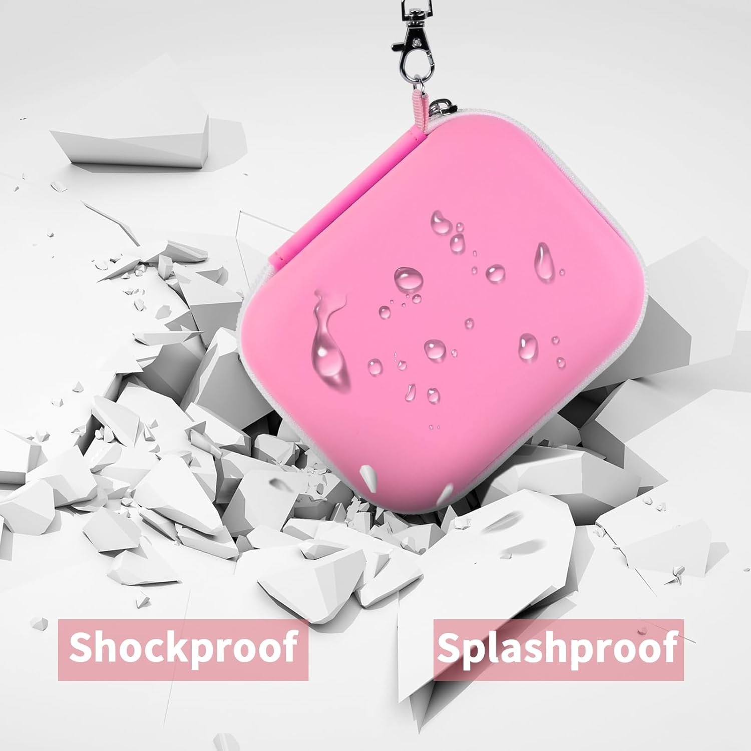 ANKHOH Label Maker Case for Memoking T02/ Phomemo M02/ M02S/ M02 Pro/ Q30S/ Ponek Mini Pocket Printer, Portable Sticker Printer Storage Holder Organizer Bag Paper&Usb Cables, Box Only ( image number 1