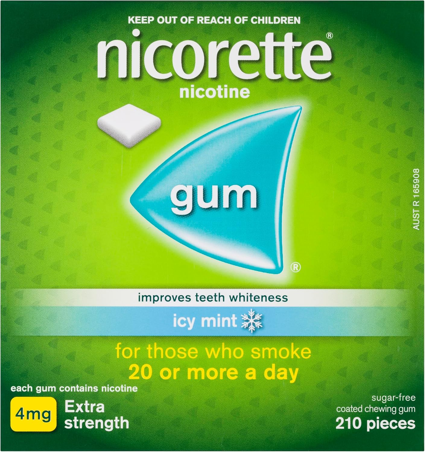 Nicorette Quit Smoking Extra Strength Nicotine Gum Icy Mint 210 Pack image number 2