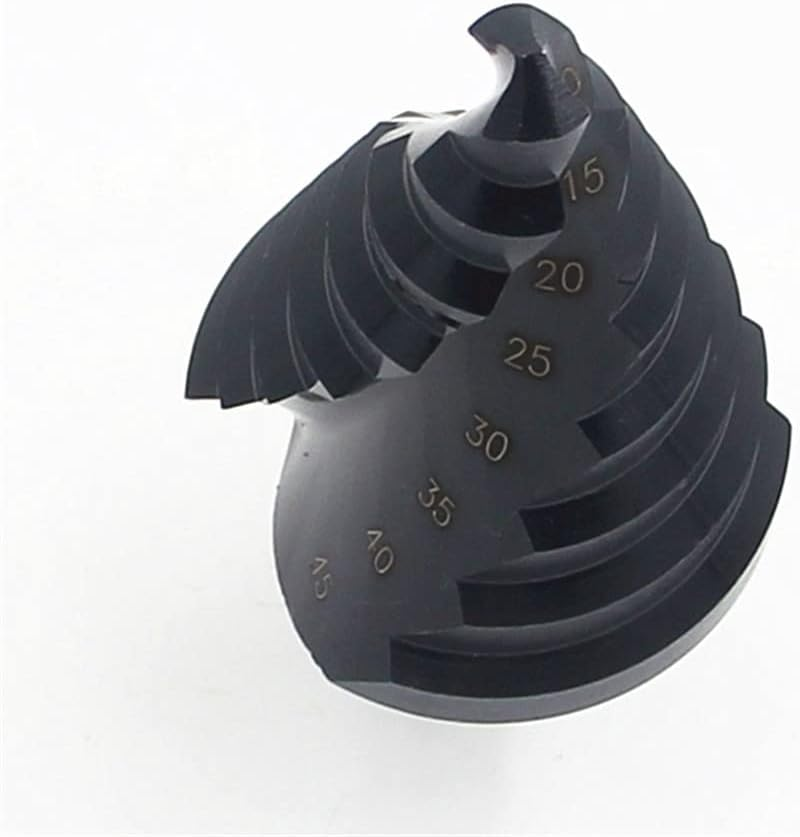 ZONADA Spiral Nitriding Step Drill Bit Titanium Plated Multi Hole Cutter 10Mm-45Mm Total 8 Step Sizes Hole Cutting, Enlarge, Metal Sheet, PCV, Woodworking