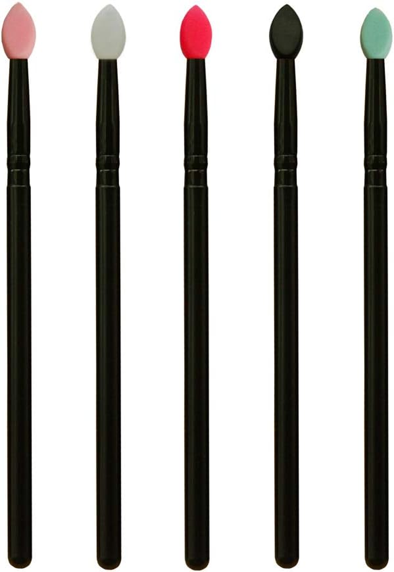 LORMAY 5 Pcs Silicone Eyeshadow Brushes. Professional Applicators for Metallic Glitter Shimmer Eyeshadow (Five Colors) image number 3