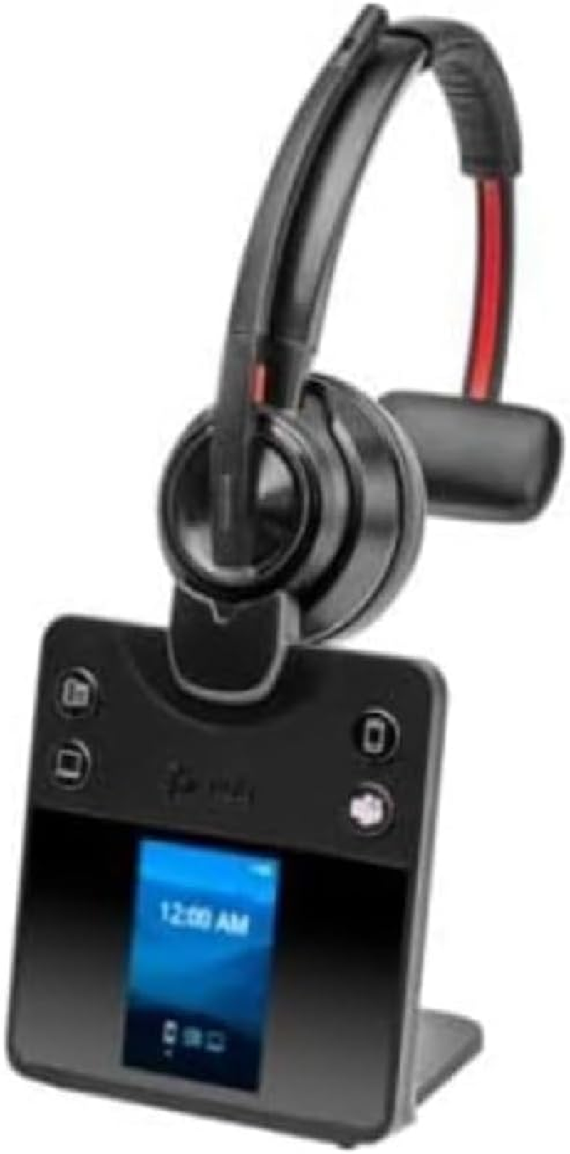 Poly Savi 8410 Office - Savi 8400 Series - Headset - On-Ear - Dect/Bluetooth - Wireless - Black - Certified for Microsoft Teams