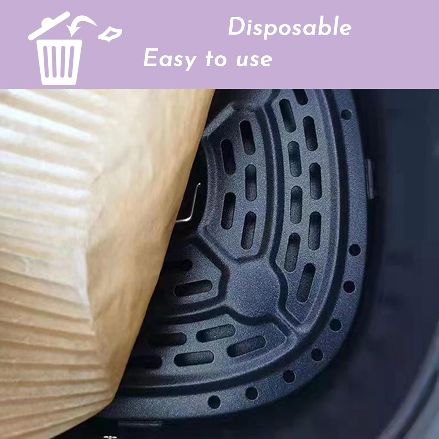 Air Fryer Liners, 60+60 Pcs Disposable Parchment Paper Liners for Philips Air Fryer 3000 Series Dual Basket image number 6