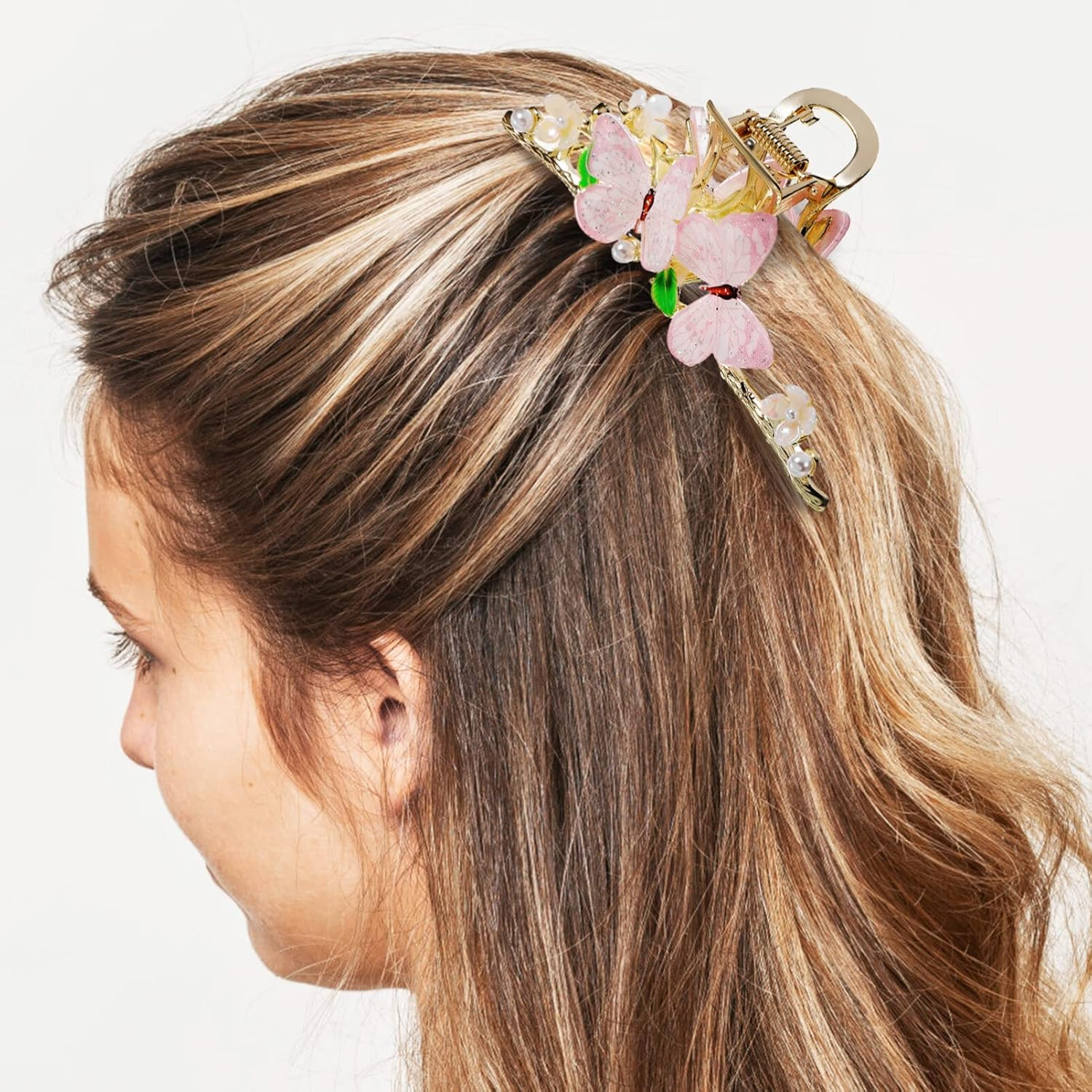 Beaupretty Large Hair Clips Flower Metal Hair Clips Hair Clip Flower Hair Clips Thick Hair Clips 6 Pieces image number 5