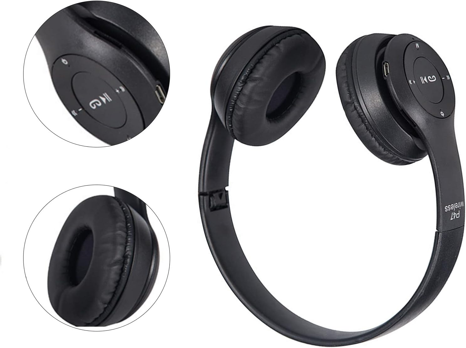 Foldable Wireless Headphones, Stereo Over-Ear Headphones for Gaming, Stable Connection, Easy to Wear, Simple and Elegant image number 1