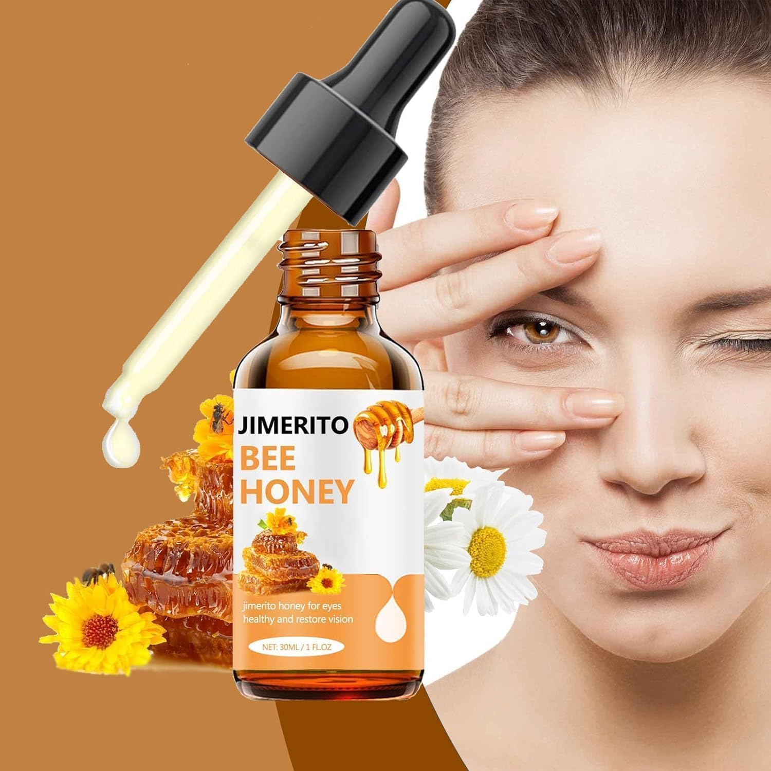 Jimerito Honey for Eyes, Jimerito Honey Eye Drops, Jimerito Bee Honey for Eye, Stingless Bee Honey Eye Drops,Moisturizes Eyes (3Pcs) image number 2