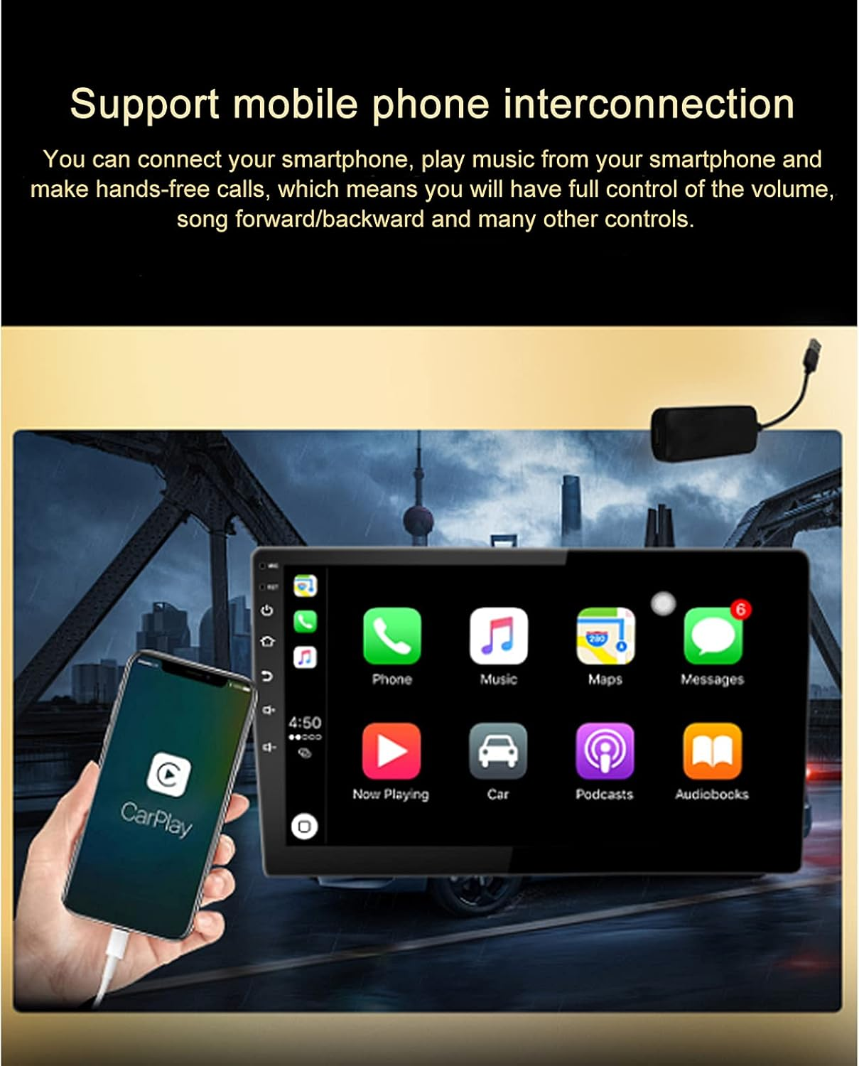 Car Navigator Touchscreen, 9In Display Compatible with Kia Sportage EX Luxury Sport Utility 2016, Android 10.0 Navigation System, Bluetooth GPS Multimedia Player (2+32G) image number 5