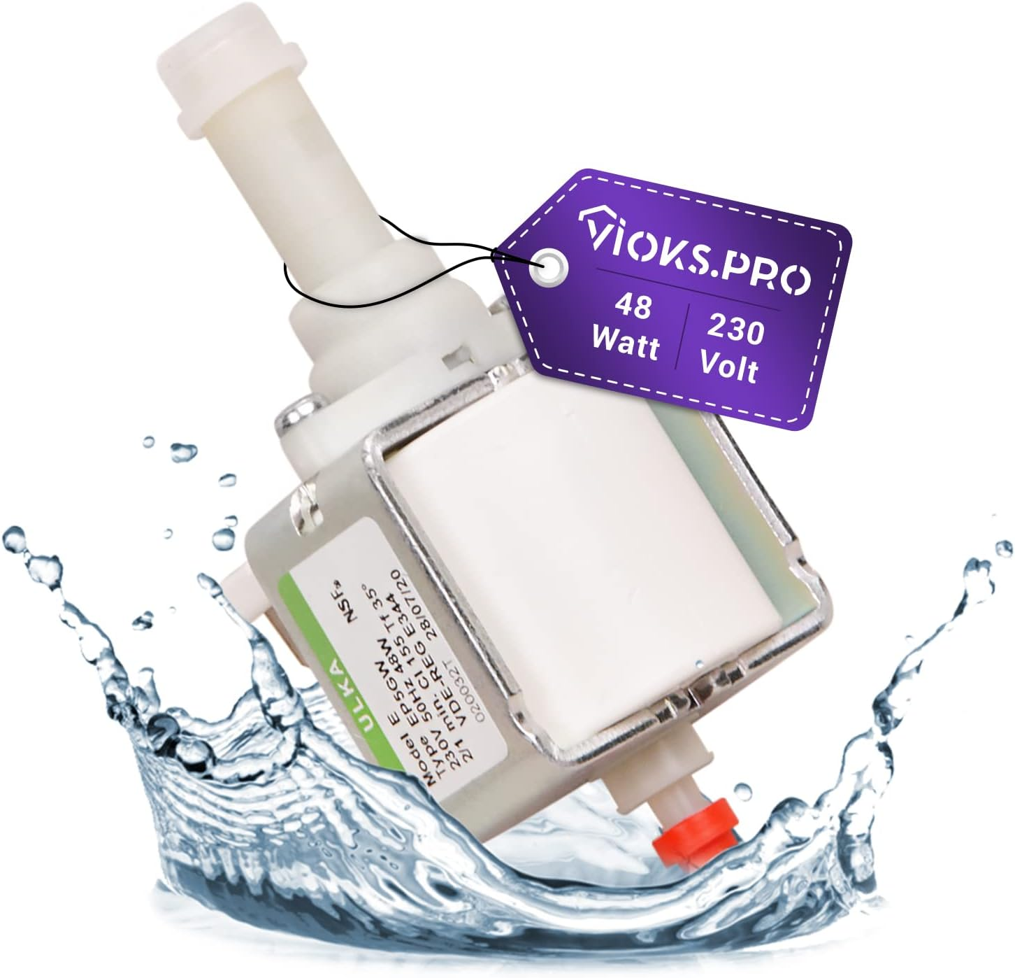 Electric Water Pump 230 V 48 W Replacement for Hhilips 996530007753 & Electric Pump Ulka EP5GW Delonghi Water Pump for Coffee Machine image number 1