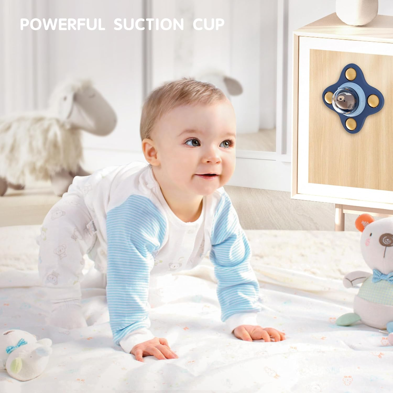 SVIOKODX 6PCS Suction Cup Spinner Toys,Baby Bath Toys,Sensory Toys for 1-3 Year Old Boy Girl,Baby Essentials for Travel,Fidget Toys for Toddlers 1-3,Birthday Gifts for 1-3 Year Old Boys and Girls image number 2