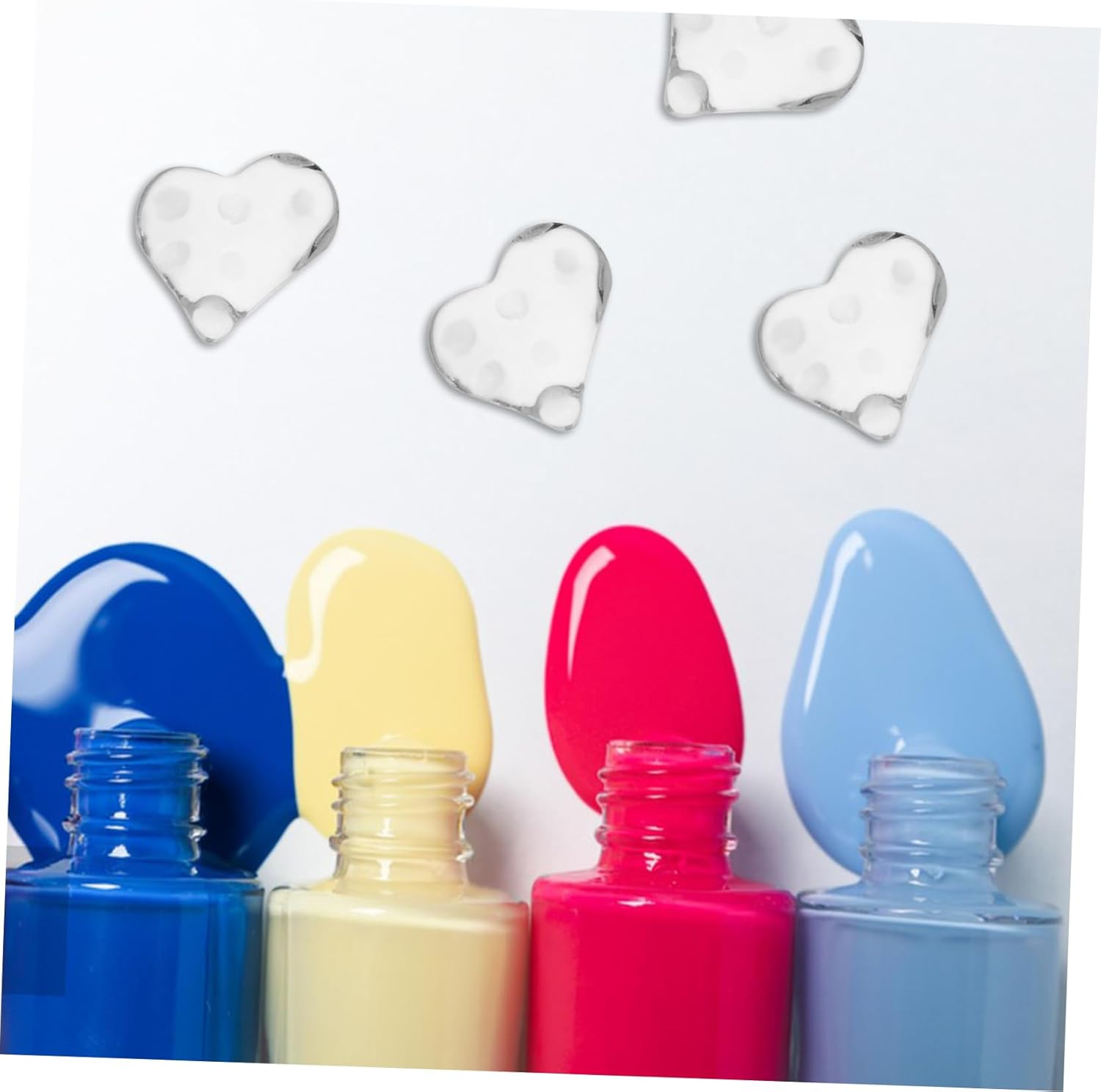 NOLITOY Nail Art Display Plates 20Pcs Heart Shape for Manicure Show Home Storage image number 6