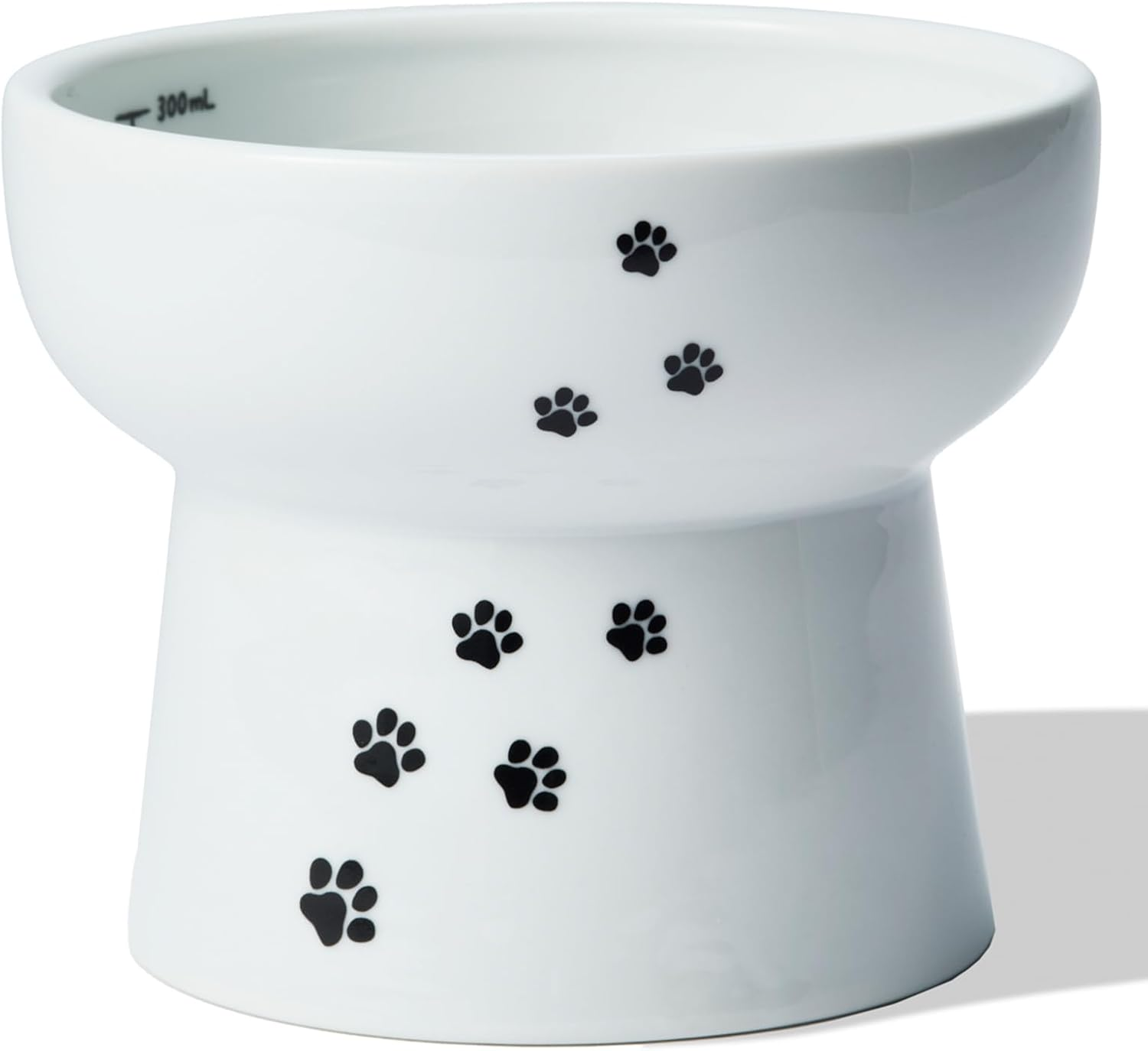 Necoichi Happy Dining Cat Water Bowl with Stem, High Type, Cat Pattern, Anti-Slip Silicone image number 6