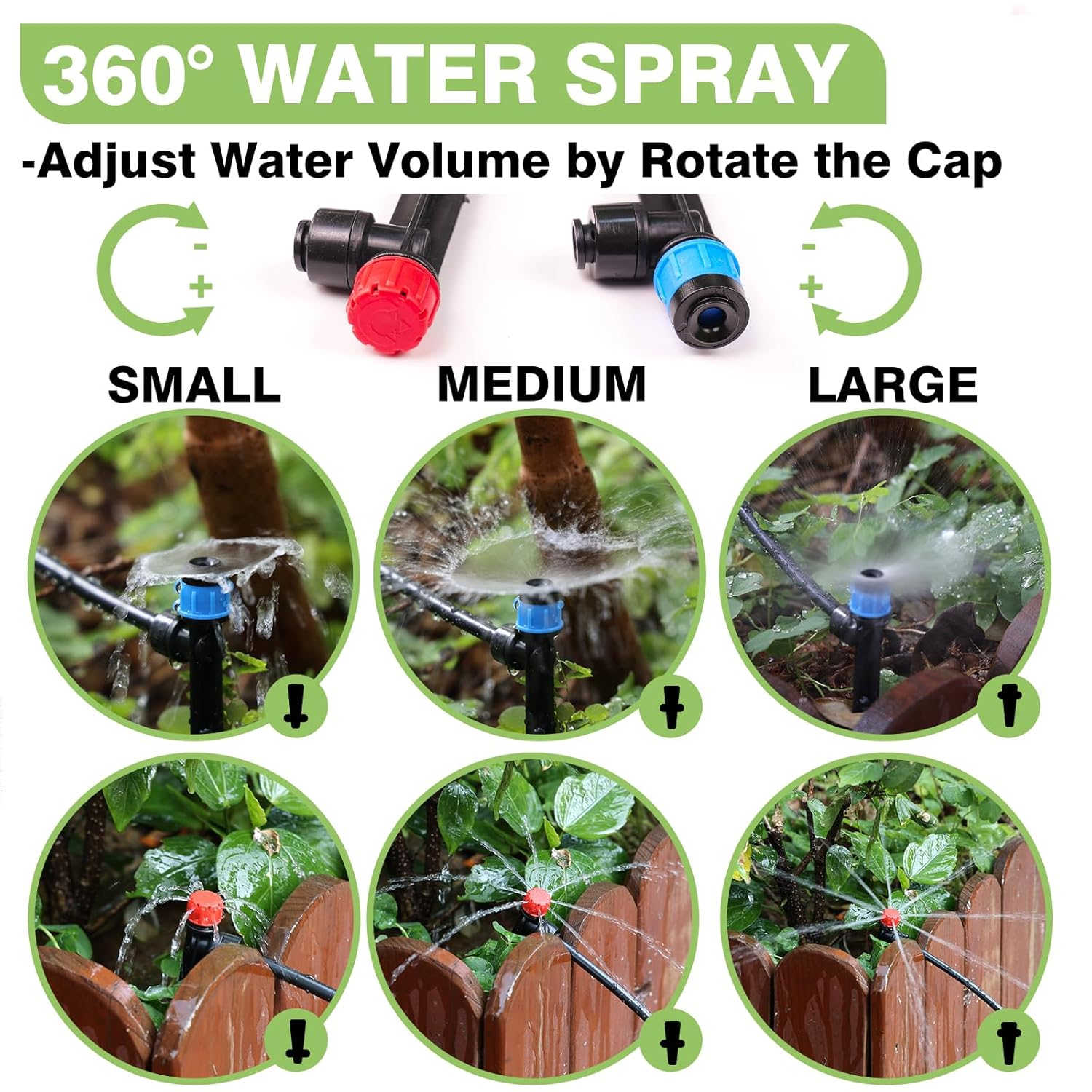 Maotong 240FT Drip Irrigation System Kit New Quick-Connect, Automatic Garden Watering Misting System for Greenhouse, Yard, Lawn, Plant with 1/2 Inch Hose 1/4 Inch Distribution Tubing and Accessories image number 6