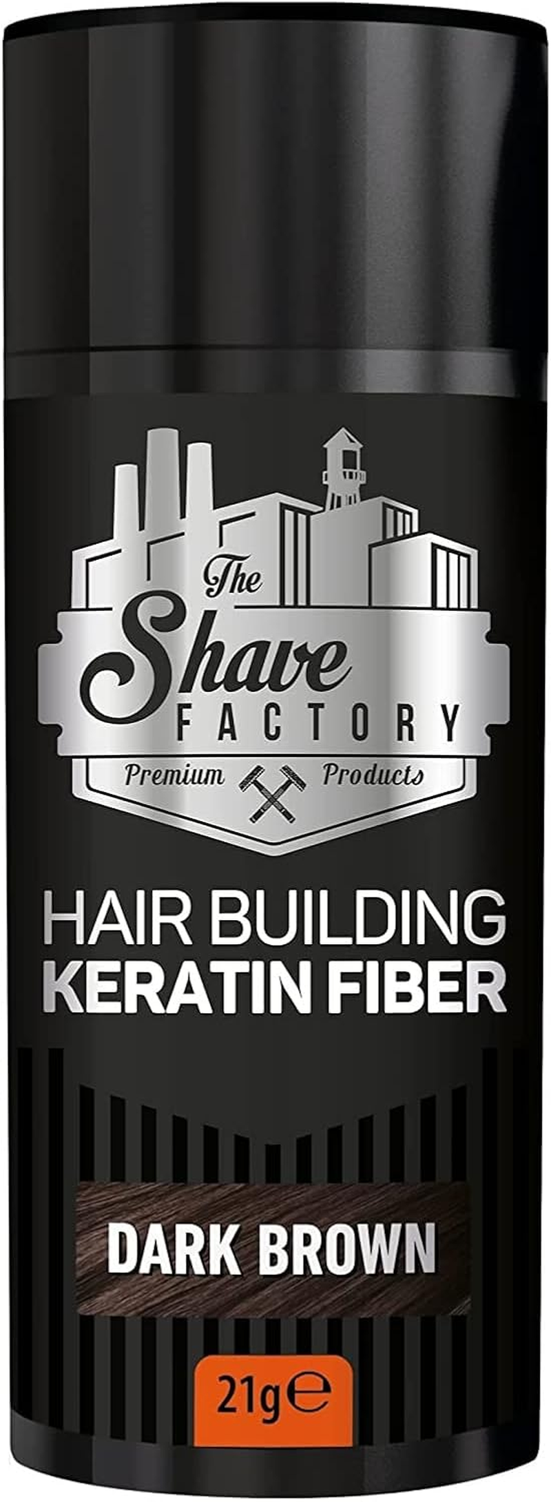 The Shave Factory Hair Building Keratin Fiber 21 G, Light Brown
