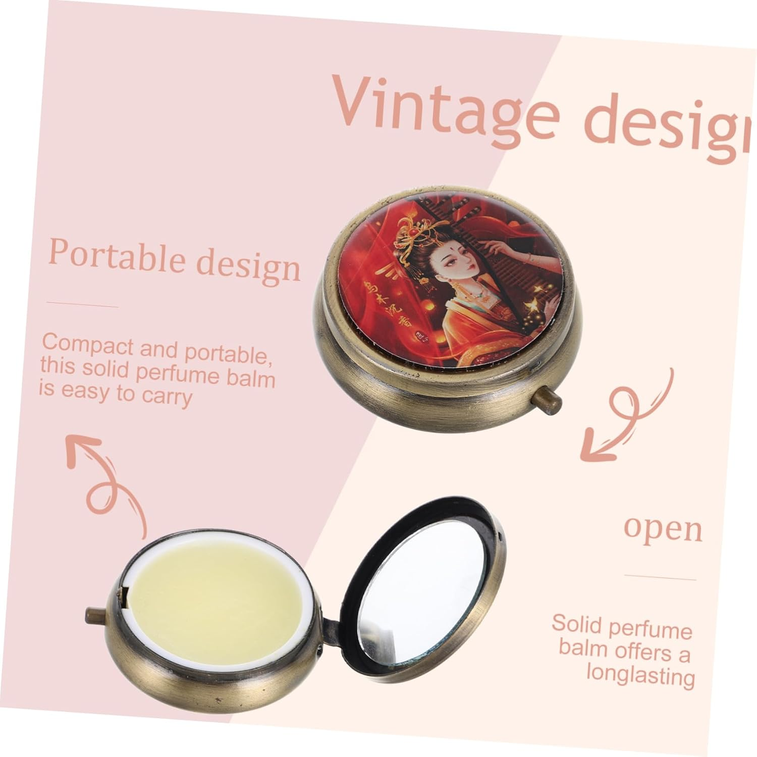 PACKOVE Solid Perfume Balm for Women Portable Wood Scented Fragrance Fresh Aroma Solid Cologne for Travel Work Date image number 4