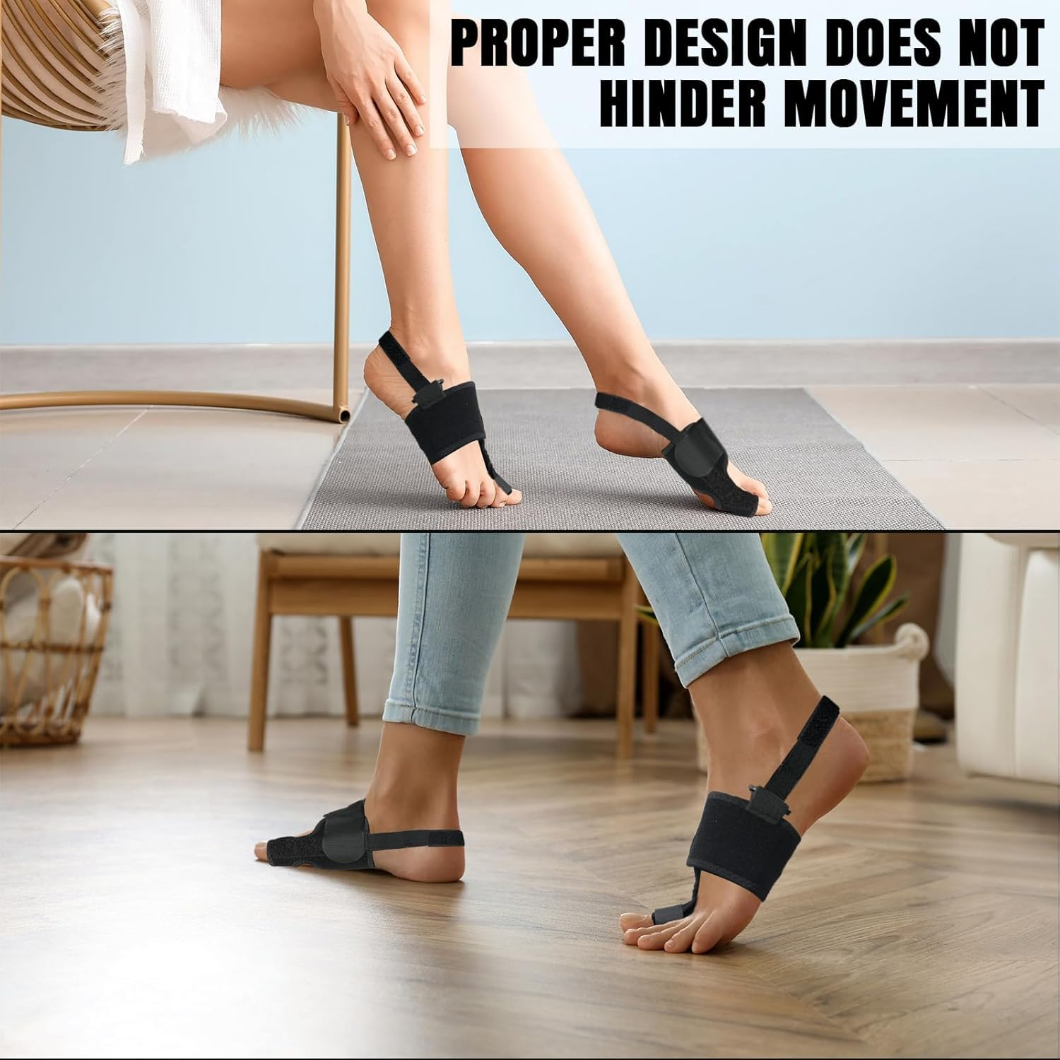 Big Toe Straightener Brace Separators with Metal Plates, 2Pcs Big Toe Straightener Bunion Splint Bunion Pads, Big Toe Straightener Bunion Corrector for Women and Men image number 3