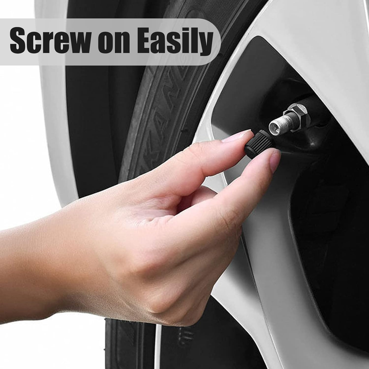 TCPENG&reg; 10 X Tailor-Made Valve Caps for Car, Valve Caps for Bicycle, Valve Caps with Seal for Stable Tyre Pressure, Bicycle Valve Caps, Car Valve Cap, Bicycle Valve Cap image number 6