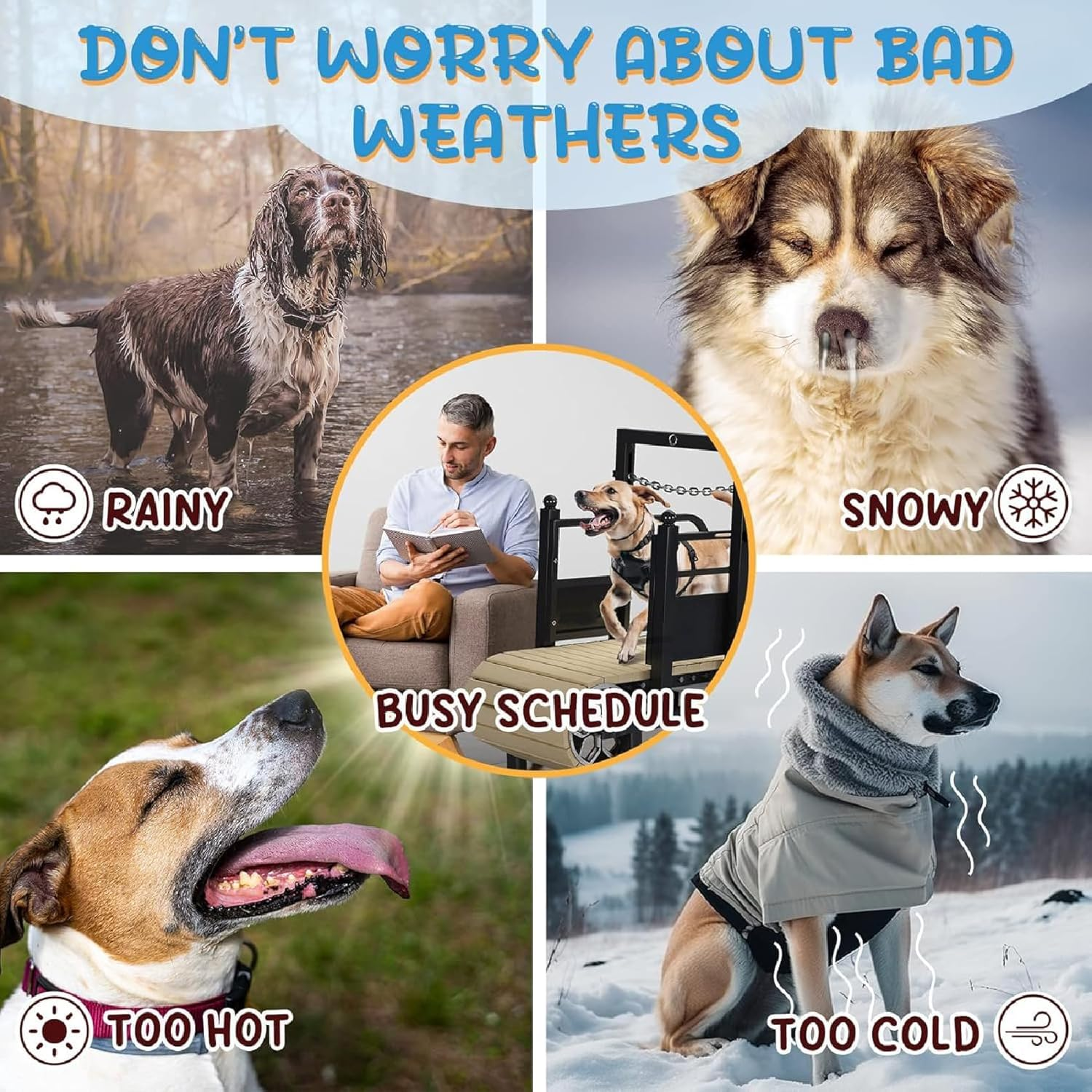 Dog Treadmill, 50Kg/110.23Lb Load Capacity, Training Equipment for Bulldog Endurance, Indoor & Outdoor Pet Running Machine for Health and Fitness image number 3