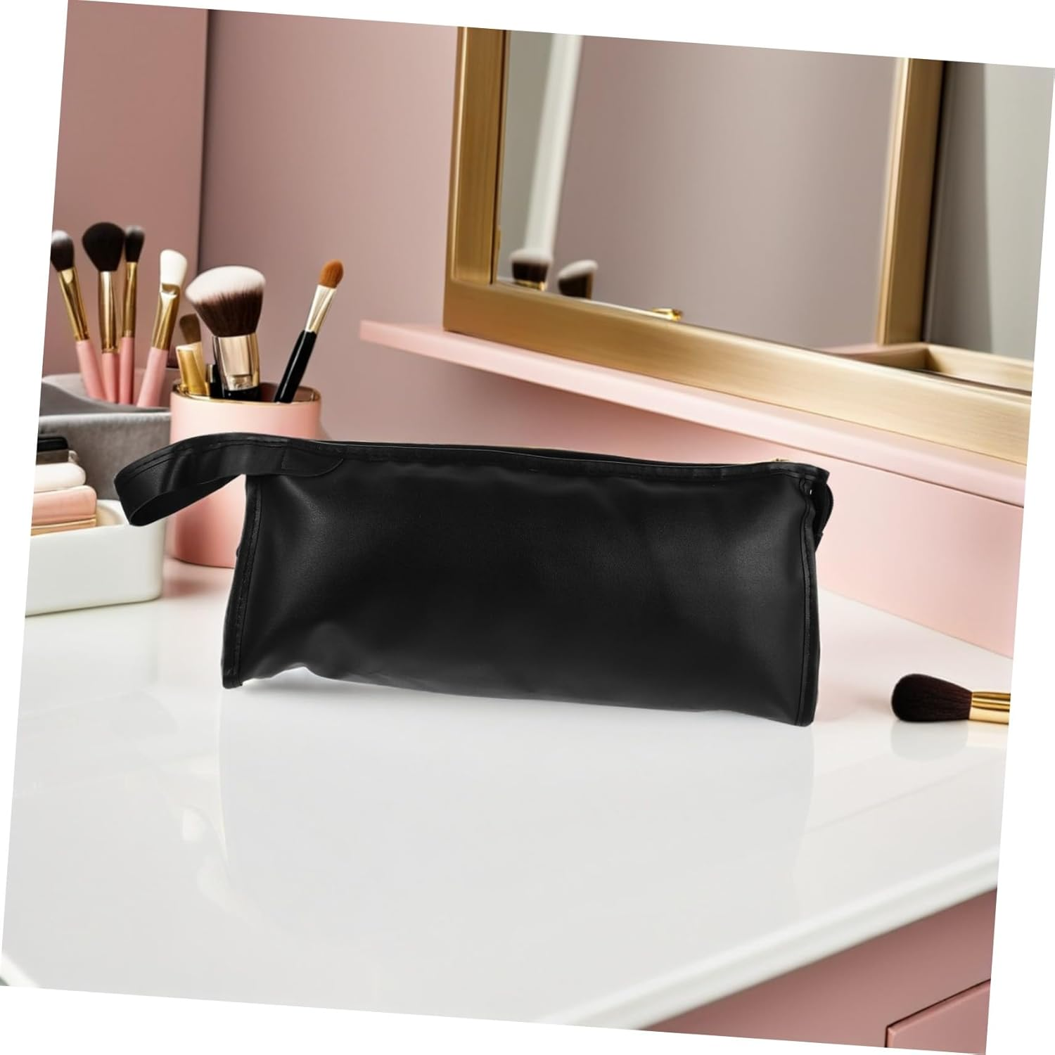 BESTYASH Portable Hair Dryer Bag Shockproof Travel Storage Case PU Organizer for Styler Tools Accessories Lightweight Carrying Case for Women