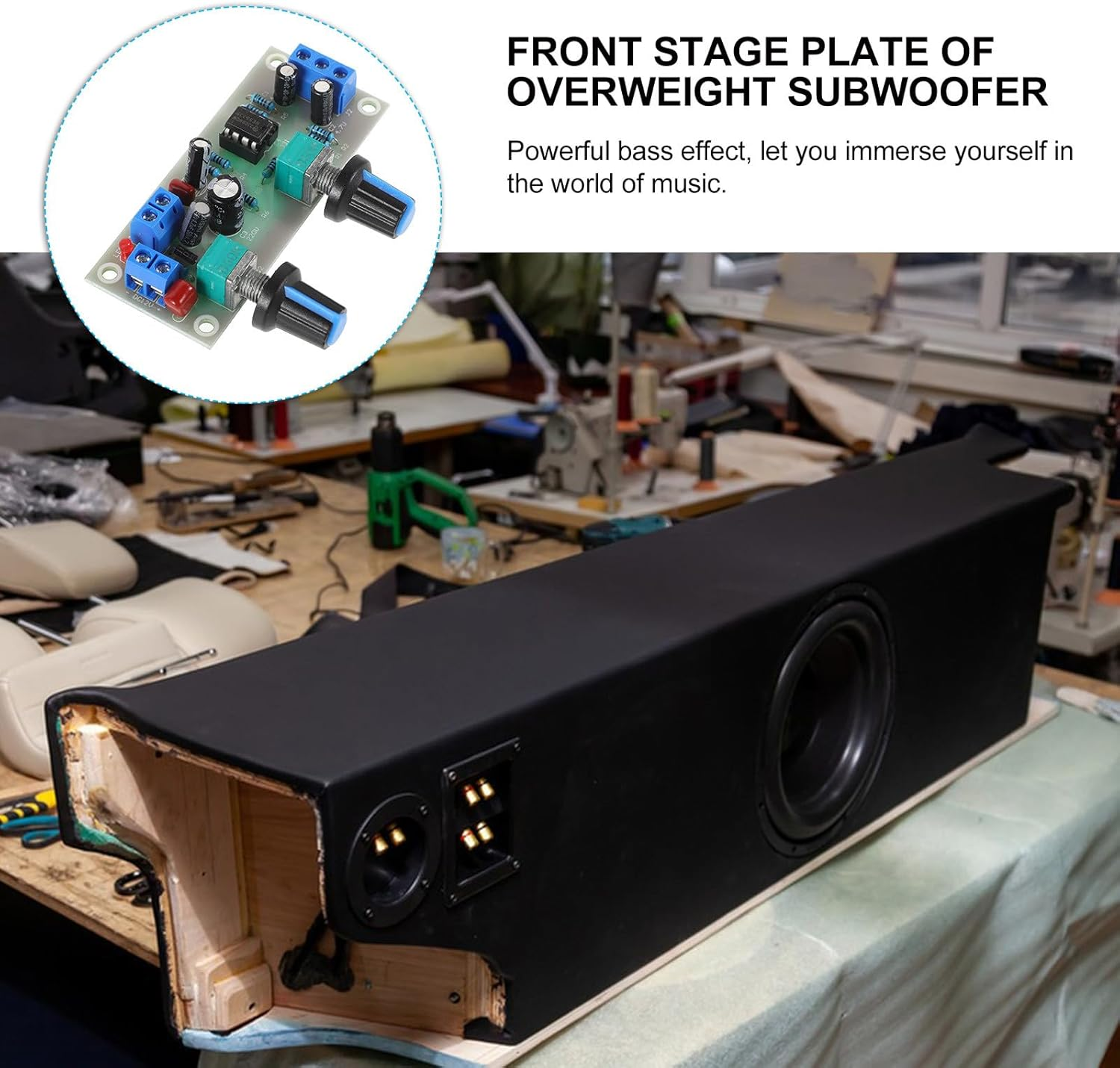 HOMSFOU Power Amplifier Board Low Bass Mainboard 10-24V Single Power Supply Audio Amplifier Module with Volume Control for Home Theater Preamplifier DIY Electronics Random Color image number 6