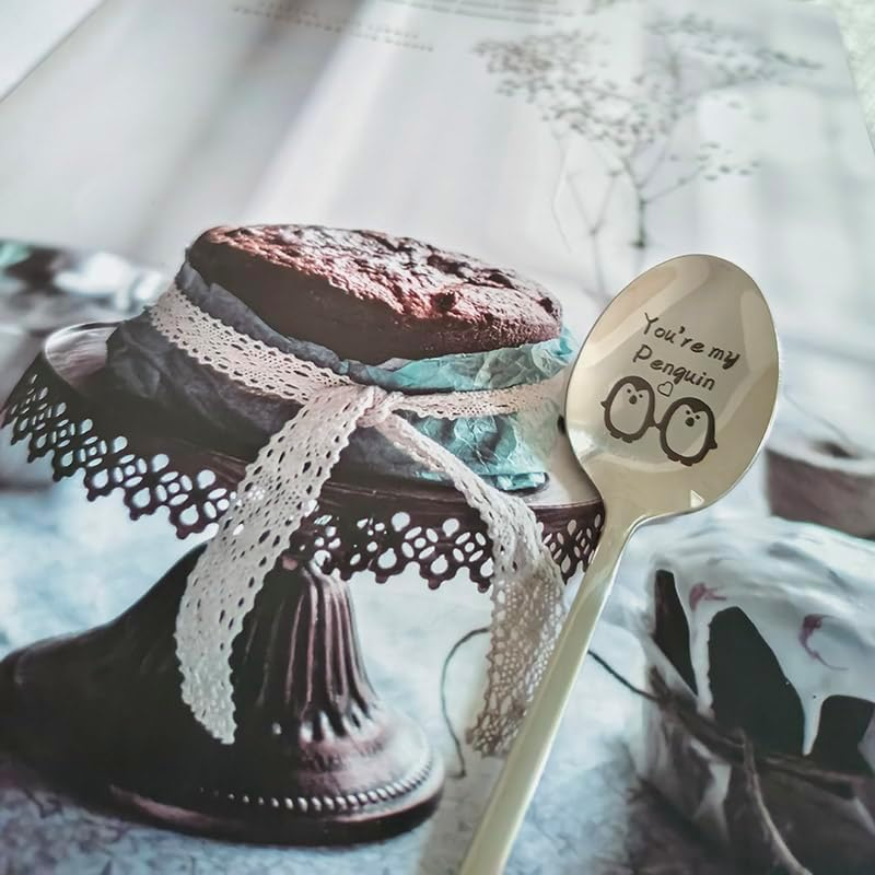 Anniversary Christmas Spoon Gifts for Couple Gifts for Boyfriend Girlfriend You Are My Penguin Gifts Spoons for Husband Wife Penguin Birthday Gifts for Him Her Coffee Spoons