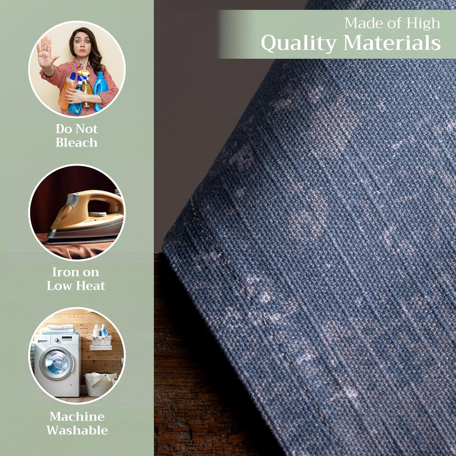 Maison D'Hermine Kitchen Towels Set of 3 100% Cotton 27.50" X 20" Reusable Cloth Tea Dish Towels Absorbent with Hanging Loop for Kitchen, Home, Dining, Cocktail Parties (Imperfection) image number 4