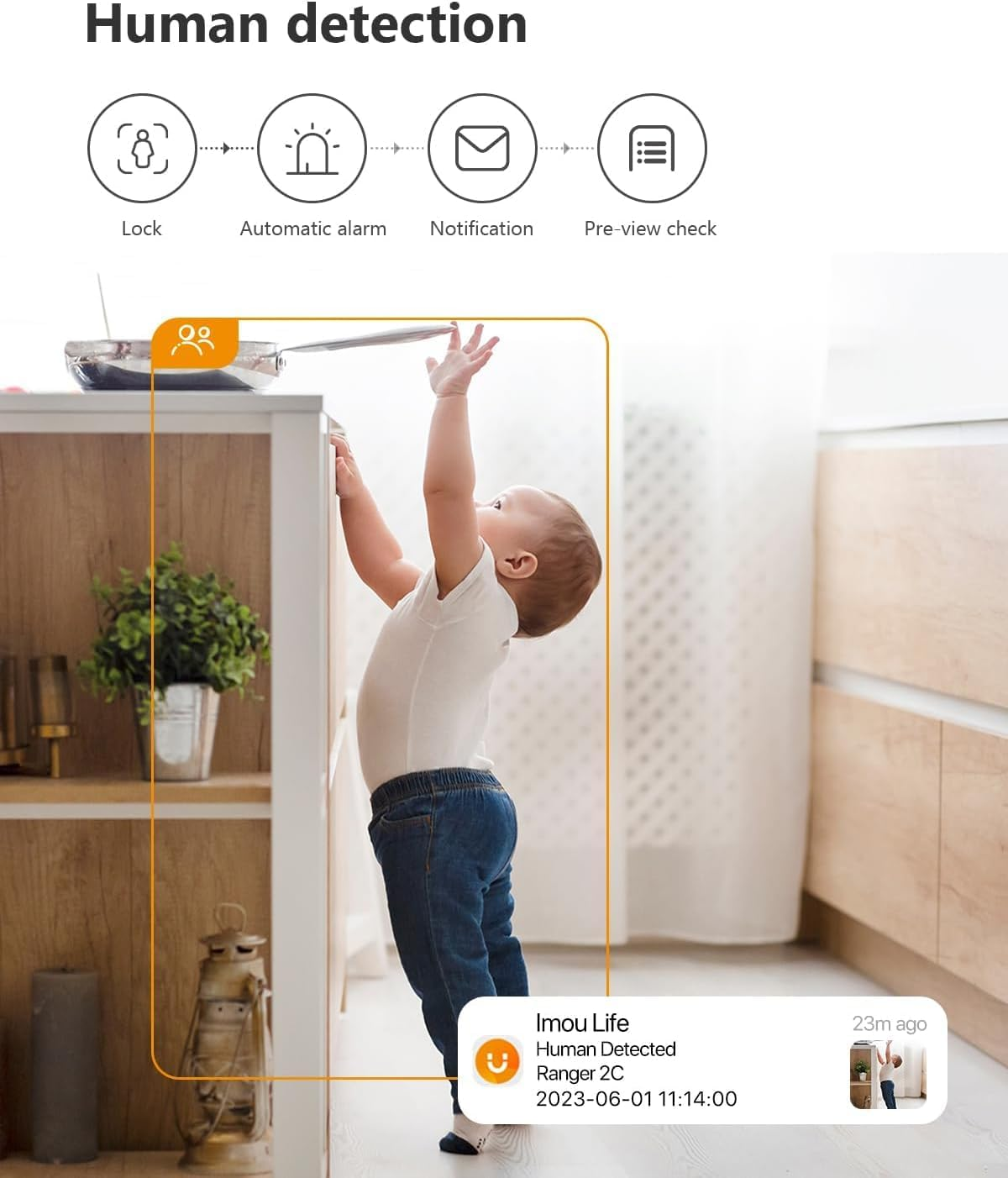 Imou 2K Wifi Indoor Security Camera Baby Monitor, Pet Camera Dog Camera, 360&deg; Home Security IP Camera 3MP, Human Detection AI, Smart Tracking, Siren, 10M Smart Night Vision, 2-Way Audio image number 1