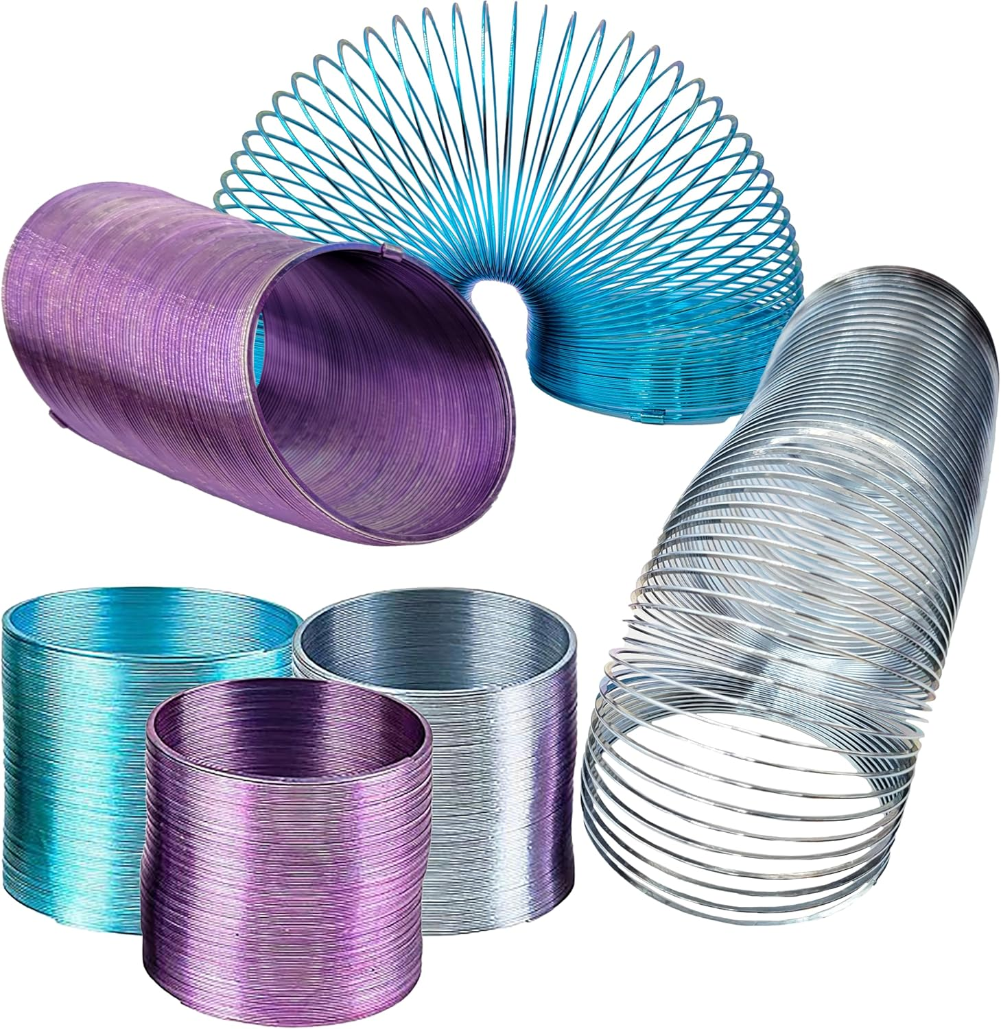 The Dreidel Company Metal Coil Spring, Goody Bag Fillers, Party Favor for Kids, Variety of 2.4" (60Mm) Individually Boxed (3-Pack) image number 6