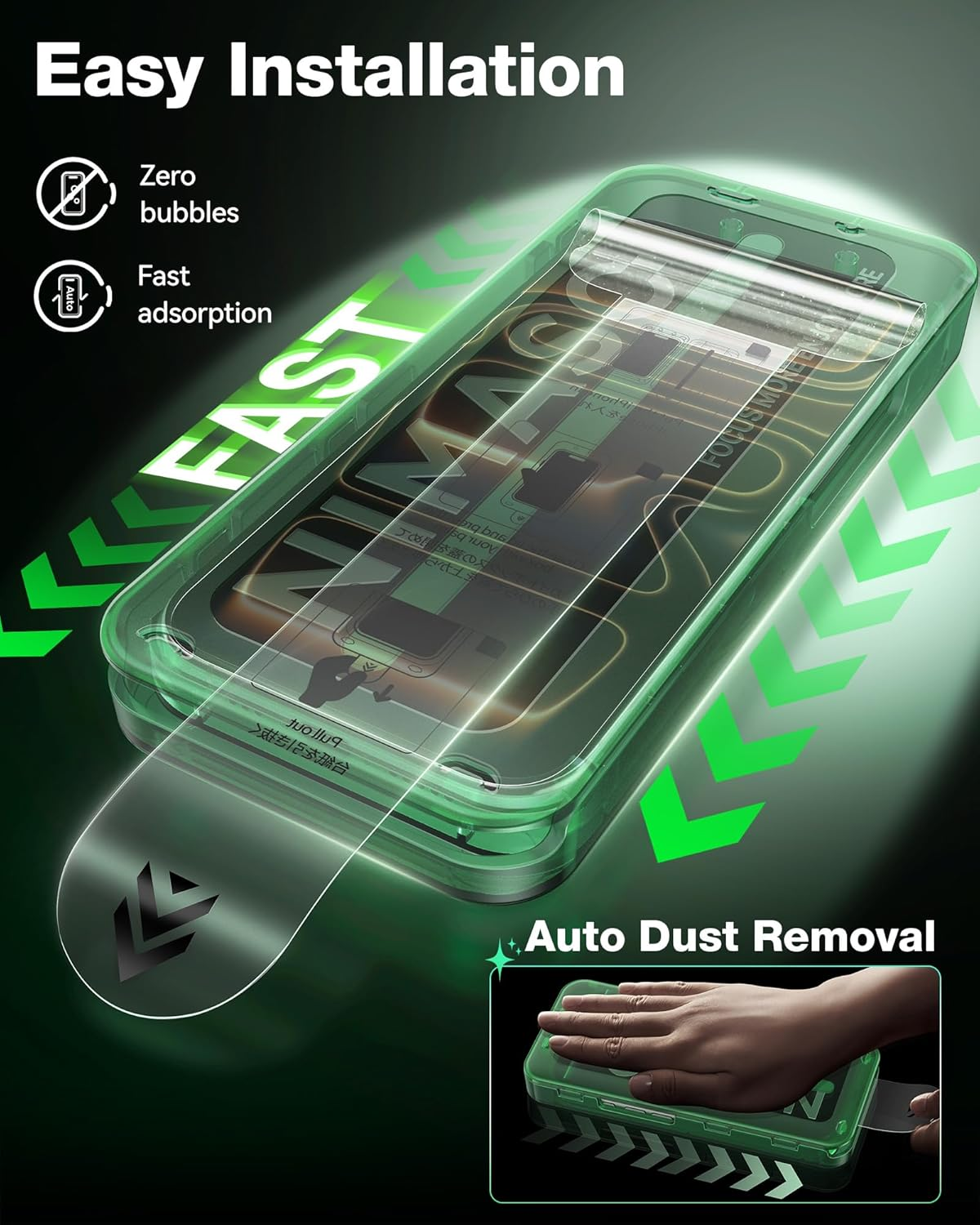 NIMASO for Iphone 17 Pro Max Screen Protector Full Coverage 6.9-Inch, No Bubbles No Dust Instant Installation, 9H Hardness Tempered Glass Military Grade Shatterproof, Anti-Scratch, 2 Pack