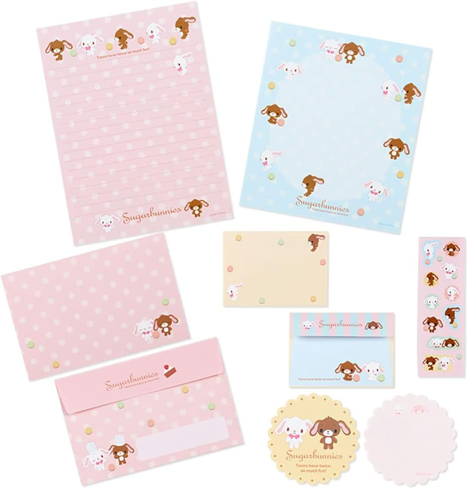 Sanrio 672971 Sugar Bunny Letter Set (Memories Sanrio Heisei Design), One Size image number 1
