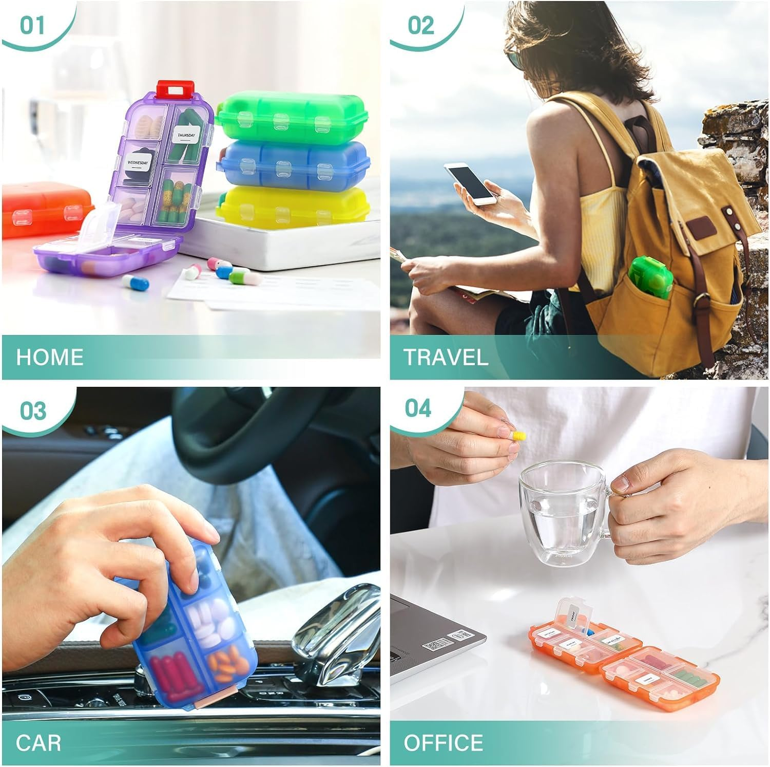 DIY Pocket Pharmacy with Medicine Labels Travel Daily Pill Container Mini Medication image number 3